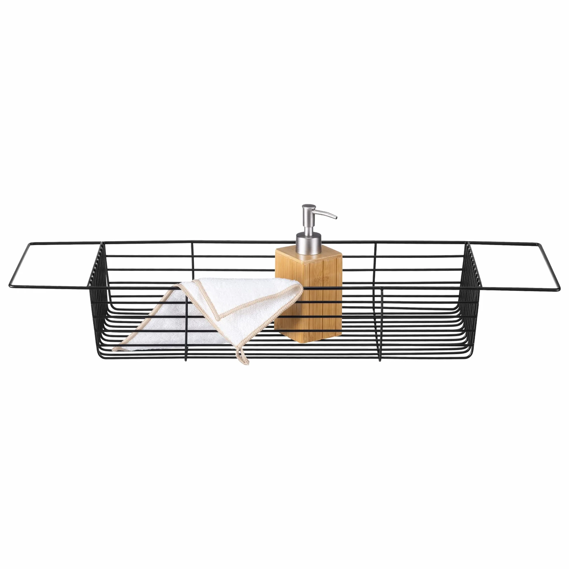 Navaris Plateau de Bain métal 70 x 20 x 10 cm Rangement Gel Douche Shampoing