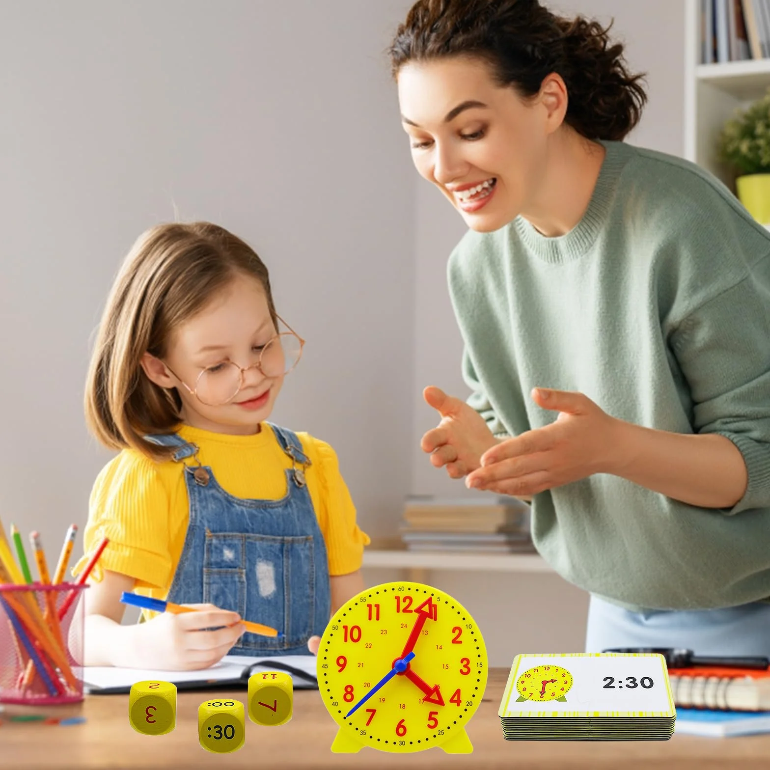 CONNECTION Horloge Enfant Apprentissage Heure Éducative Garçon Fille Apprendre l'Heure Maternelle Primaire