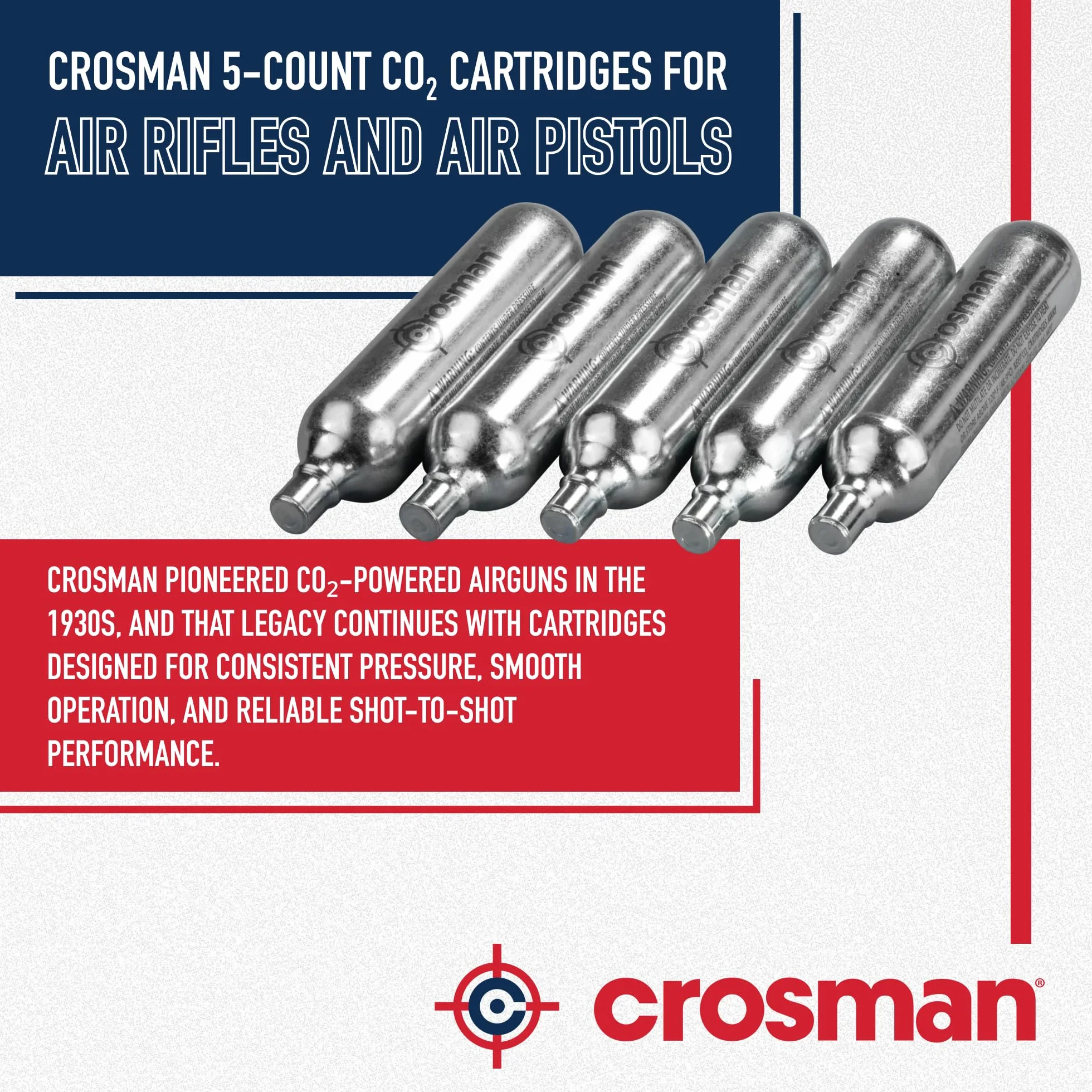 Crosman 5 Nombre 12g Powerlet Cartouches de CO2