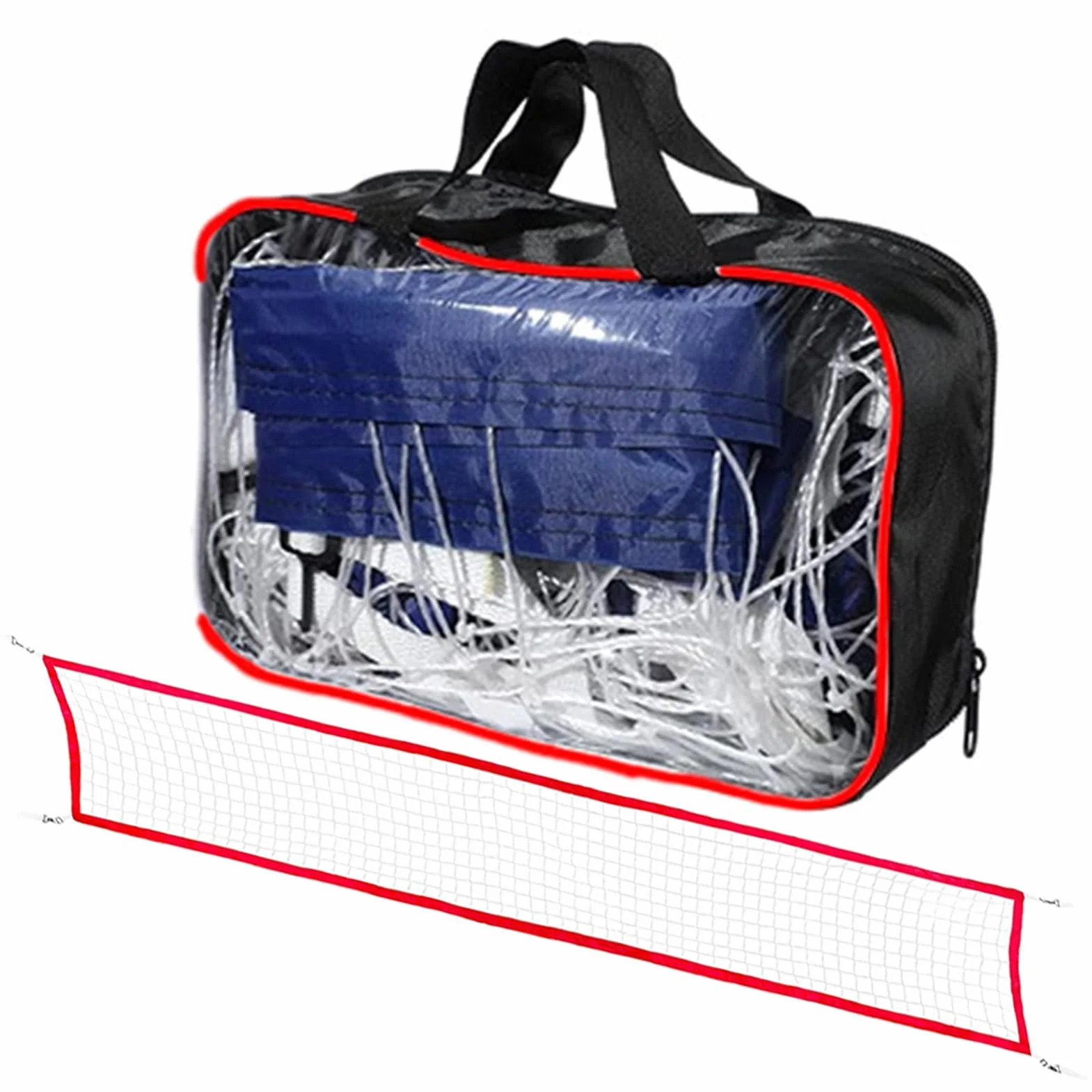 Filet De Volley pour Piscine 450x90cm Jeu De Volley Ball Portable Réglable pour Adultes Extérieur