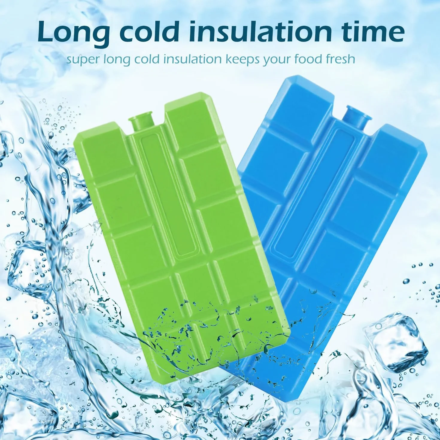 Pain de Glace pour glacière 200 ML réutilisable Ultra-Mince 4/8 pcs