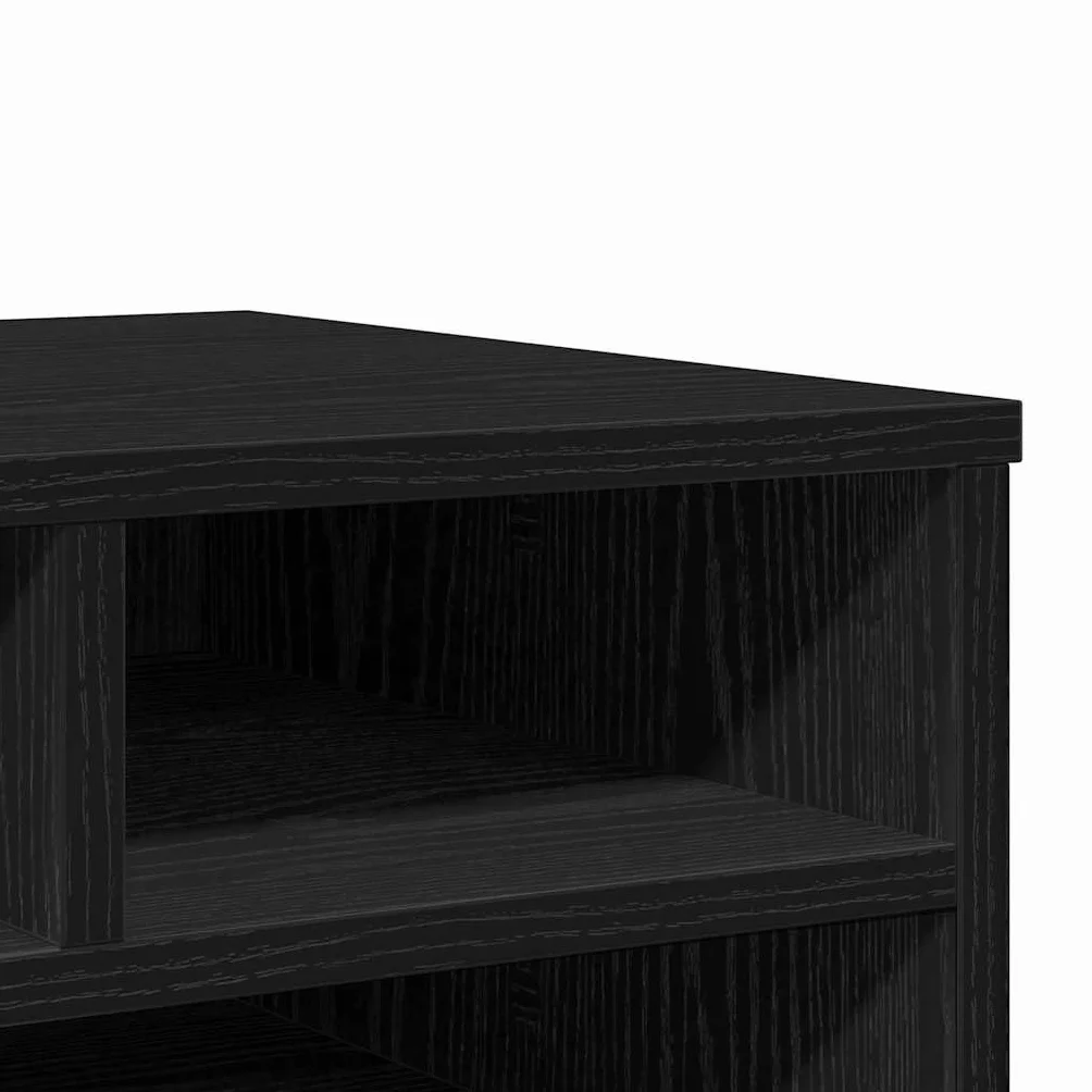 vidaXL Support d'imprimante avec stockage Chêne noir 49 x 40 x 22,5 cm