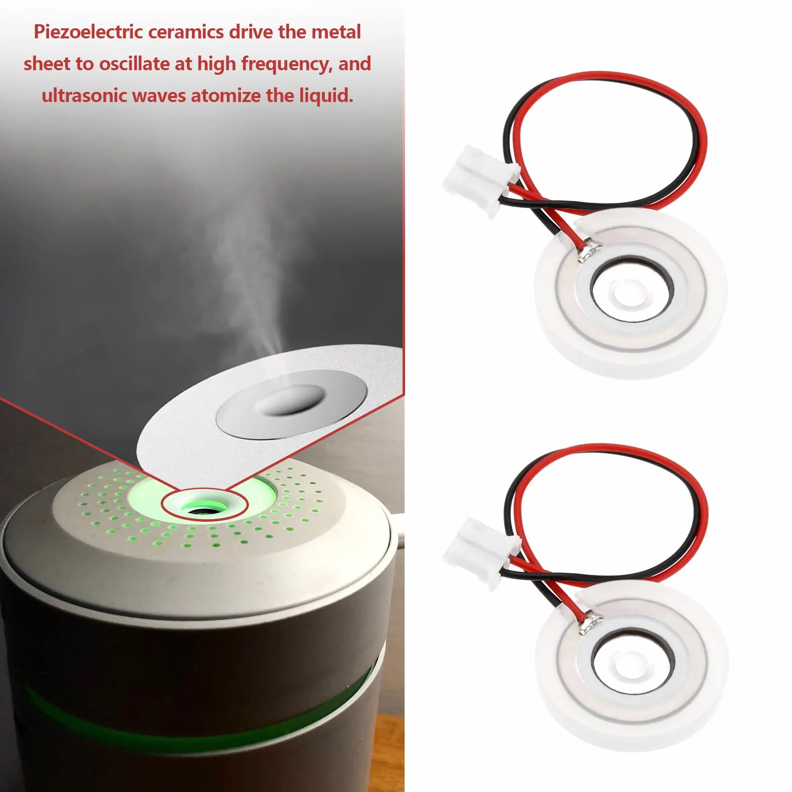 Humidificateurs à Ultrasons 16 mm Plaque de Film en Céramique 5Um Accessoire Silicone Transducteur Pièces d'humidificateur