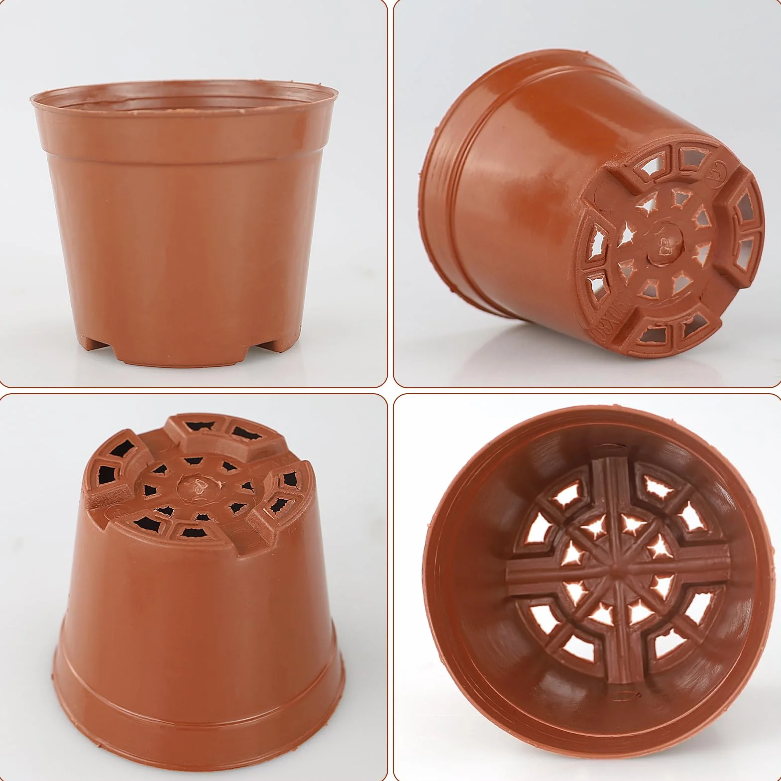 Muzhira Lot de 10 pots en plastique 8,5 cm pour démarrage de semences et boutures