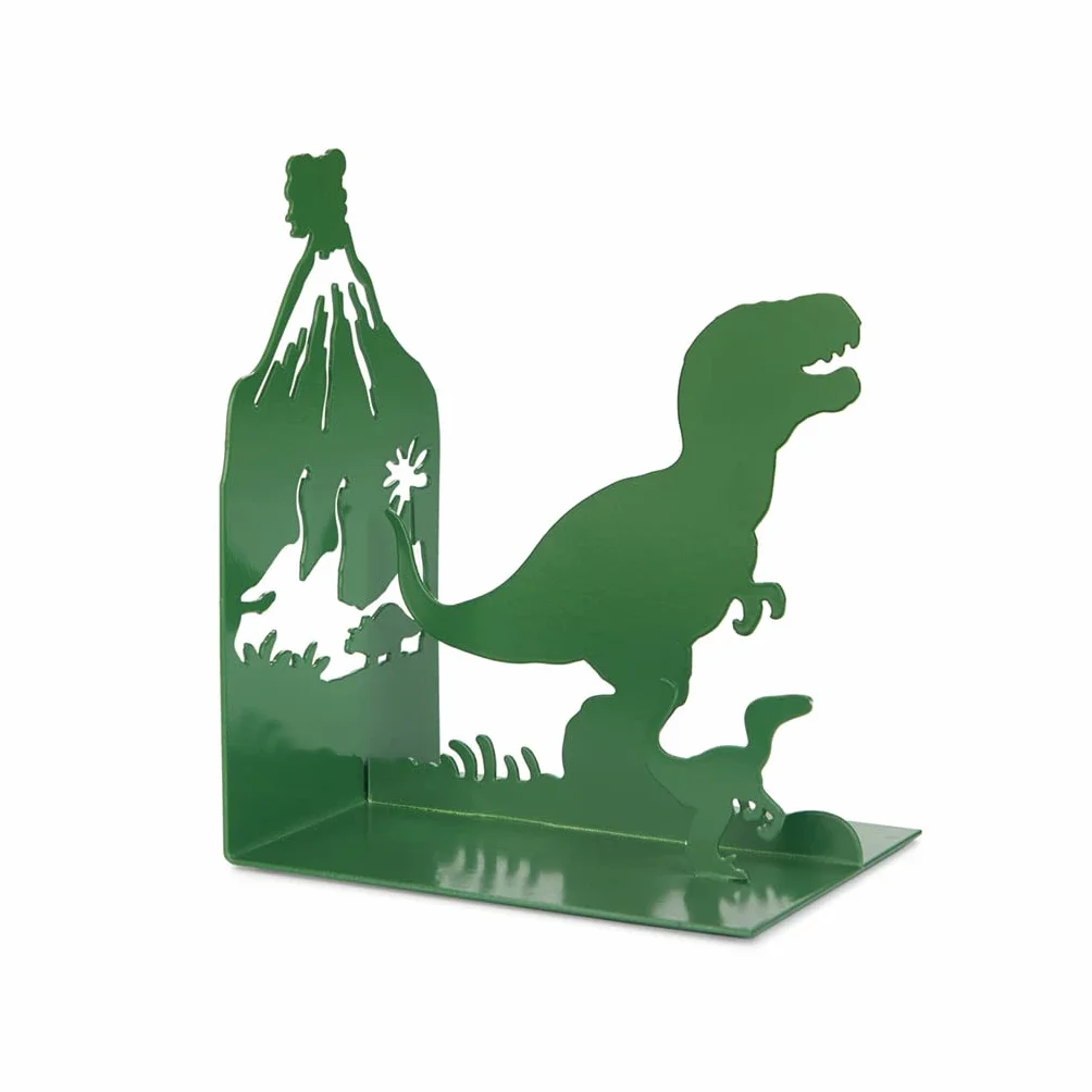 Balvi Serre-Livres Jurassic Vert Métal Inspiré Dinosaures