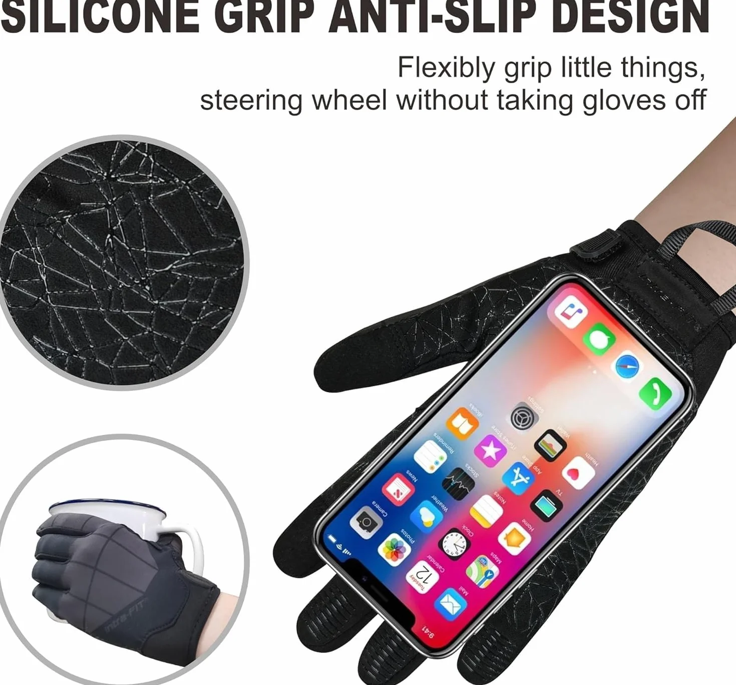 Gants tactiques de police avec écran tactile - Protection contre l'abrasion EN 388 niveau 4 - Respirants, légers, antidérapants, doigts complets pour l'extérieur, l'armée, l'entraînement