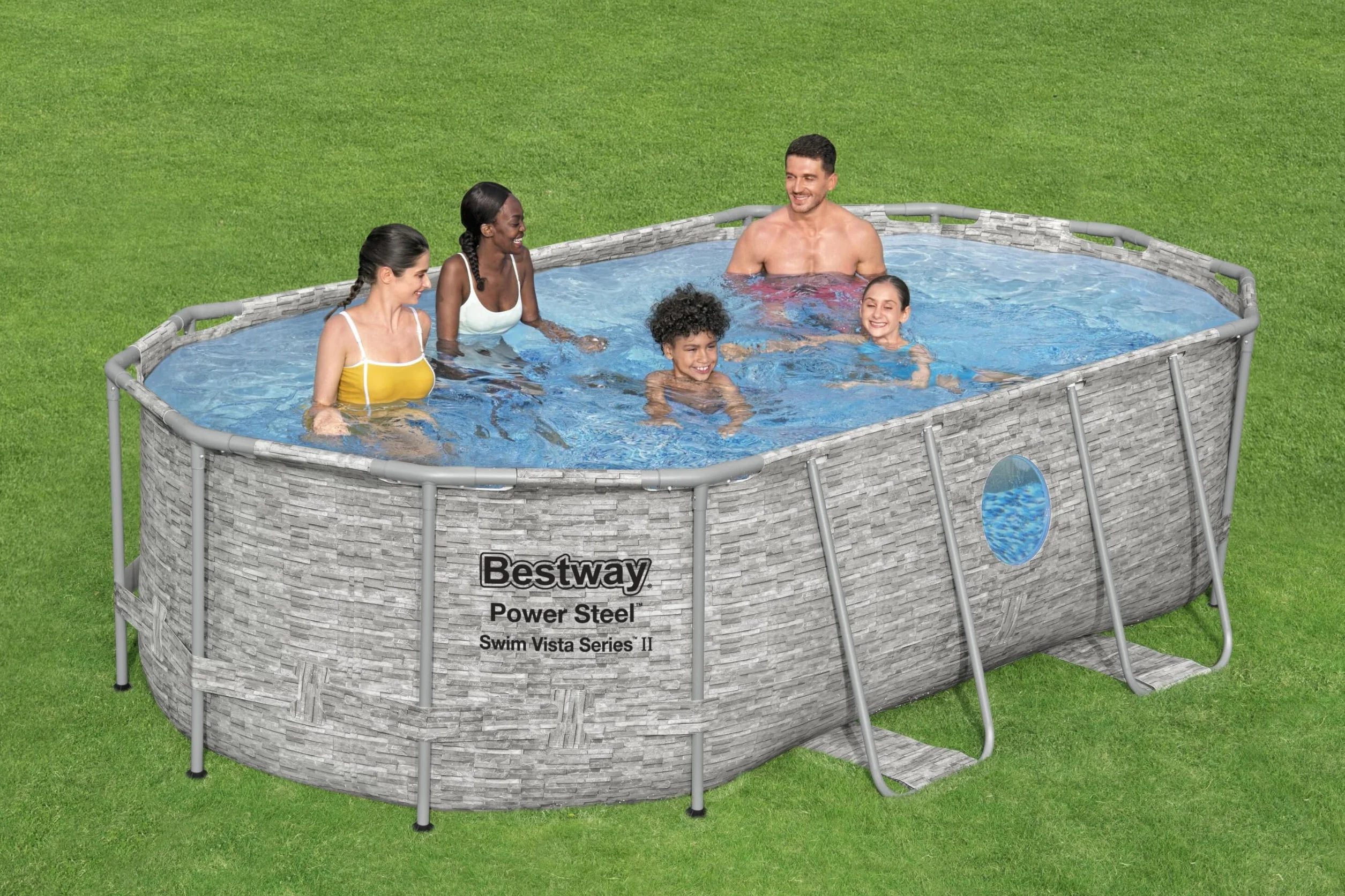 BESTWAY Power Steel SwimVista Oval Frame Pool 427 x 250 x 100 cm