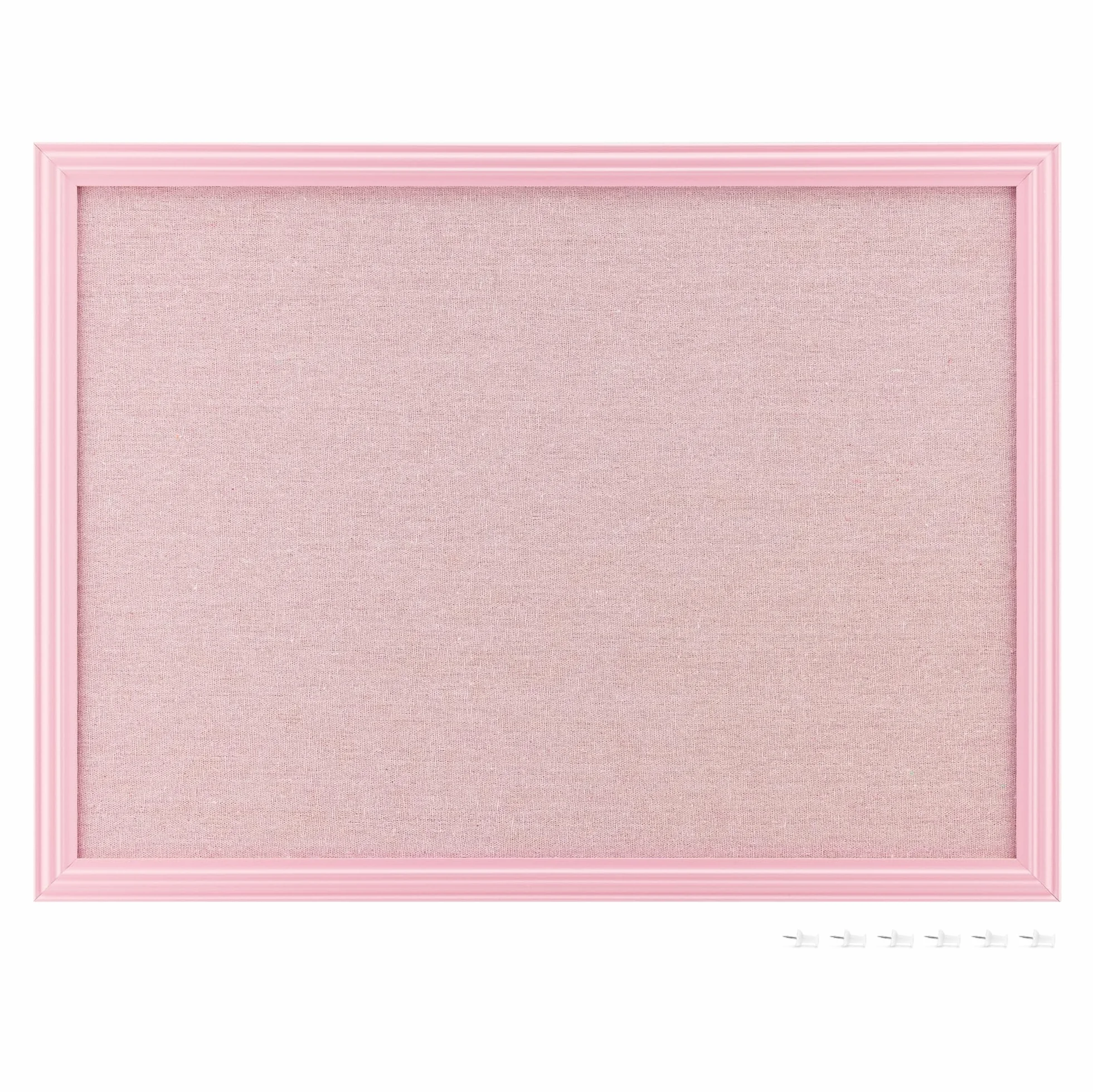 Tableau d'affichage en lin avec cadre 58 x 43 cm - Panneau mémo mural organisateur bureau