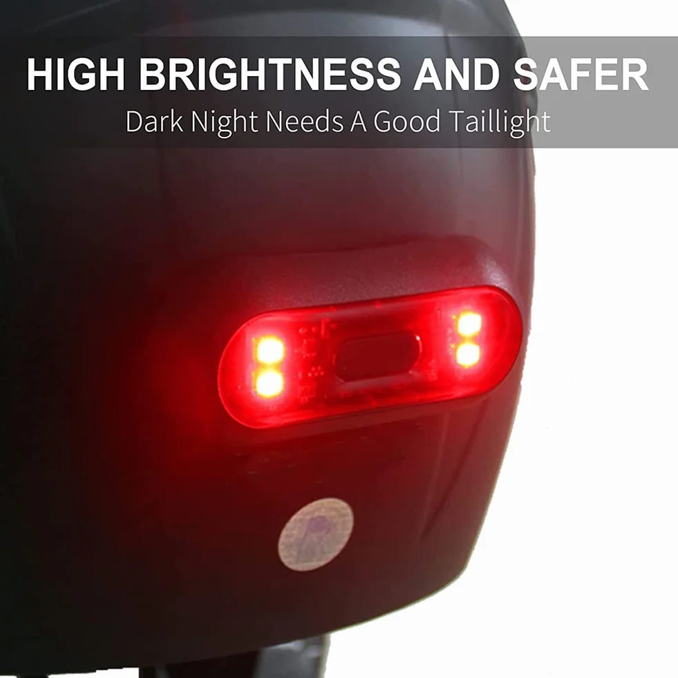 Lumière LED pour casque, feu de freinage pour casque de moto, rechargeable, lumière d'avertissement de sécurité rouge pour la nuit