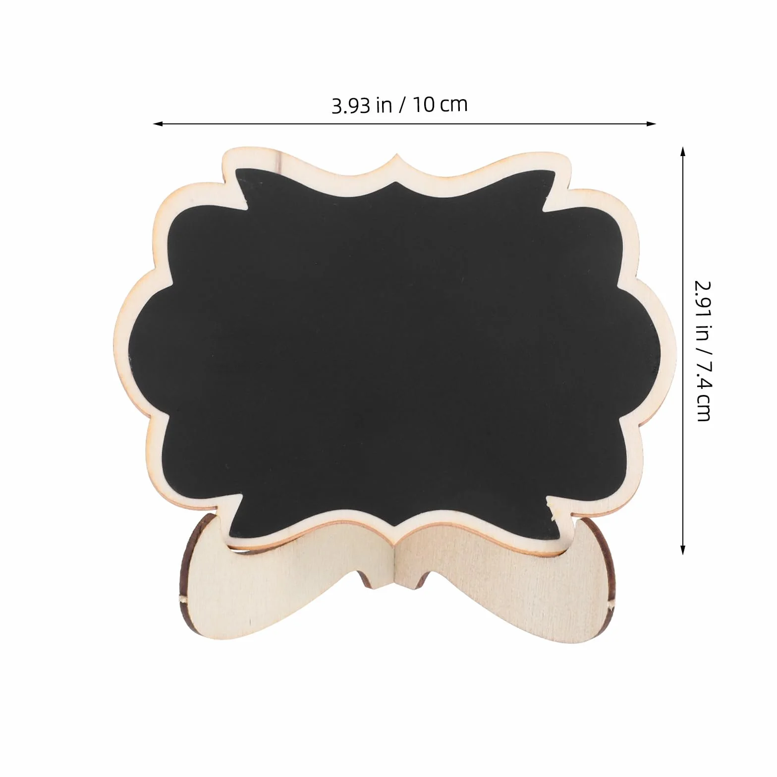 MAGICLULU Lot de 10 Mini Tableaux Ardoise en Bois Foncé pour Décoration de Fête