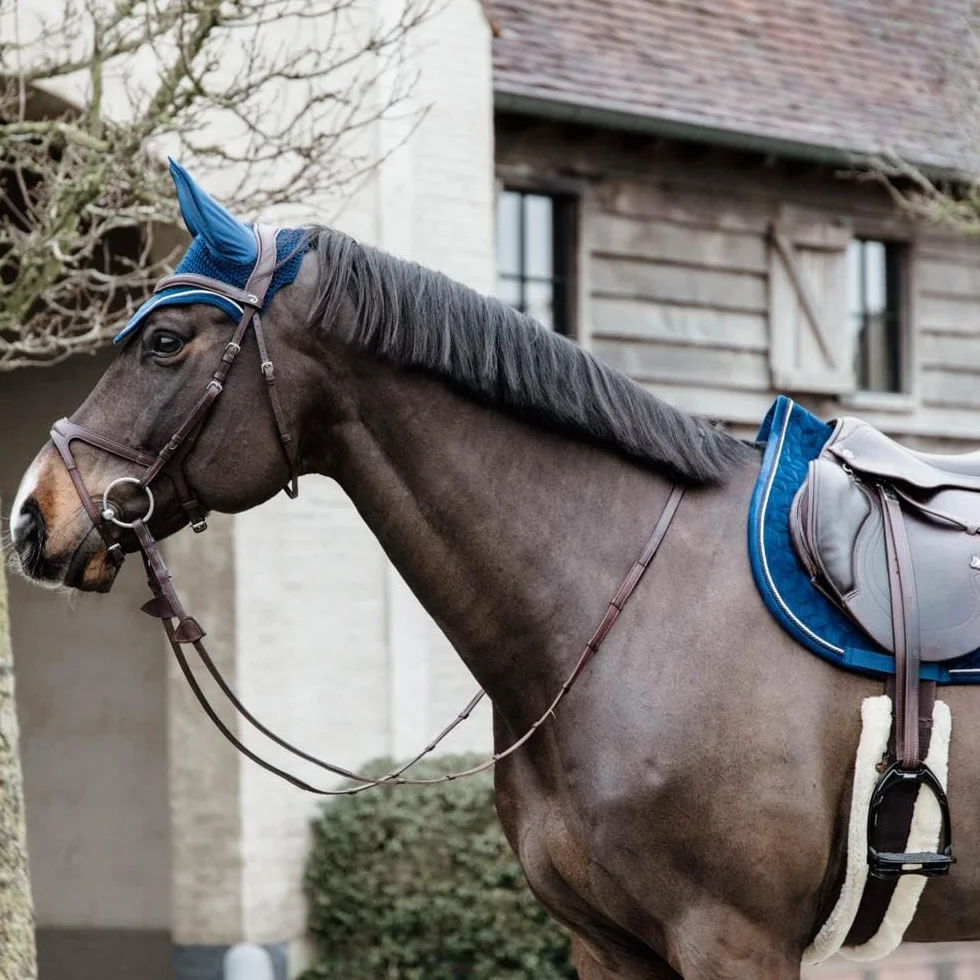 Tapis de selle FULL - Navy - Velours - Saut d'obstacles