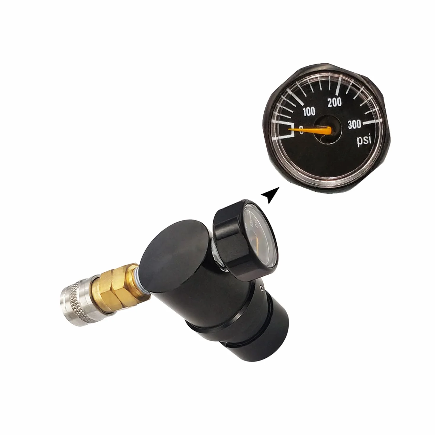GEN2 HPA Micro MR Régulateur d'air W/US Foster Coupleur W/Remote Coil Tuyau 300 psi Manomètre Pression de sortie 40PSI-200PSI