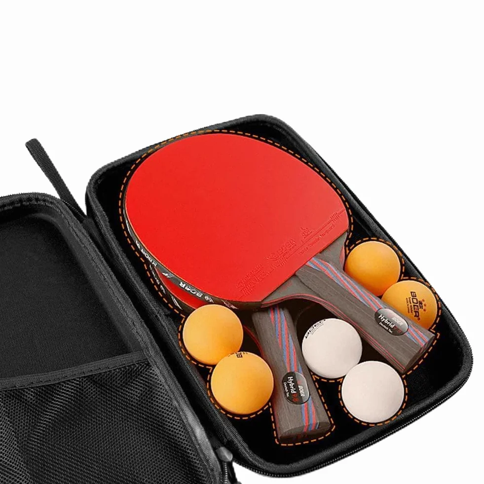 ZYWUOY Sac de Ping-Pong, Housse pour Raquette de Tennis de Table, Matériau EVA avec Pochette pour Balles