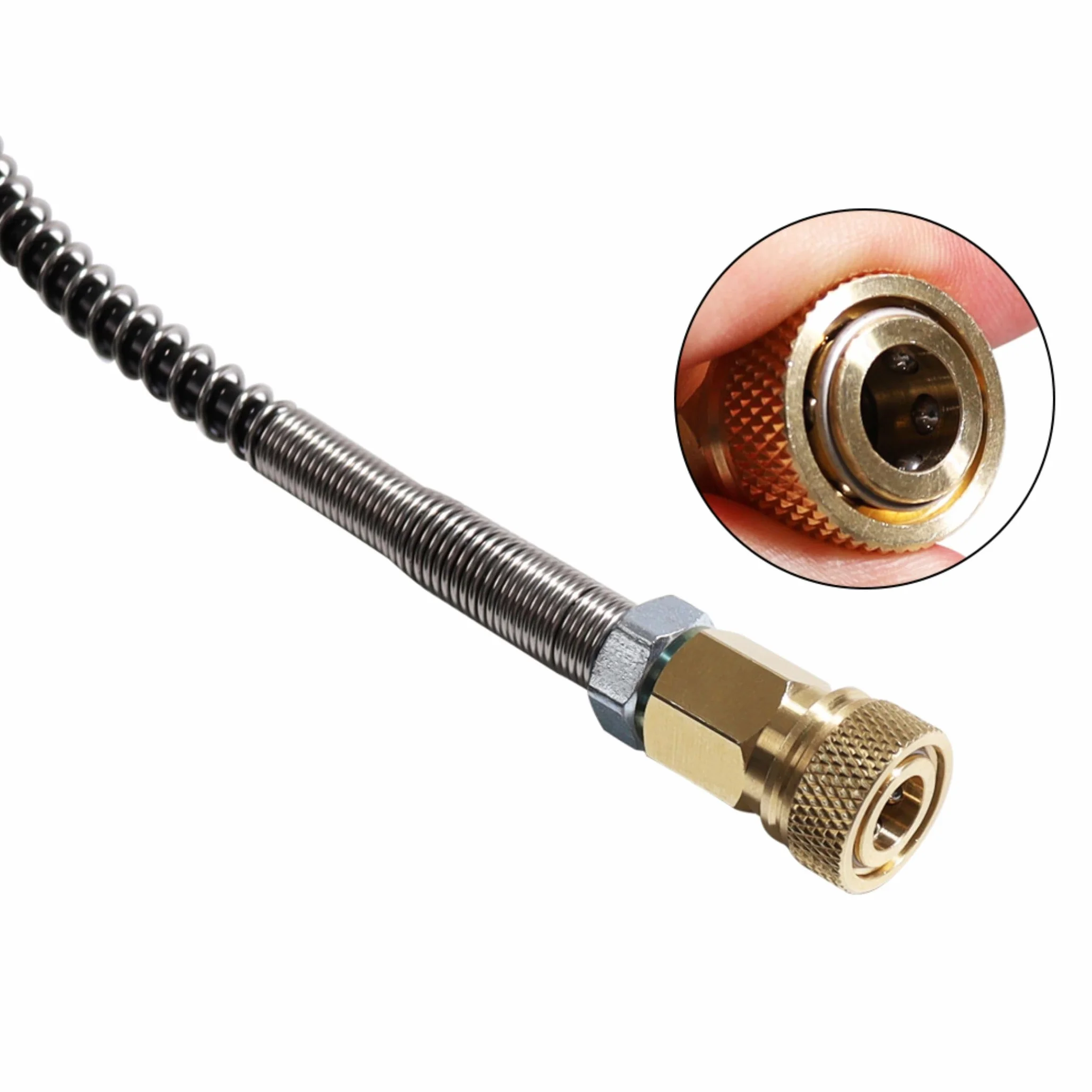TUXING 4 500 PSI haute pression PCP Paintball Station de remplissage Valve en acier inoxydable HPA CO2 Réservoir DIN Système de charge Noir M18 x 1,5
