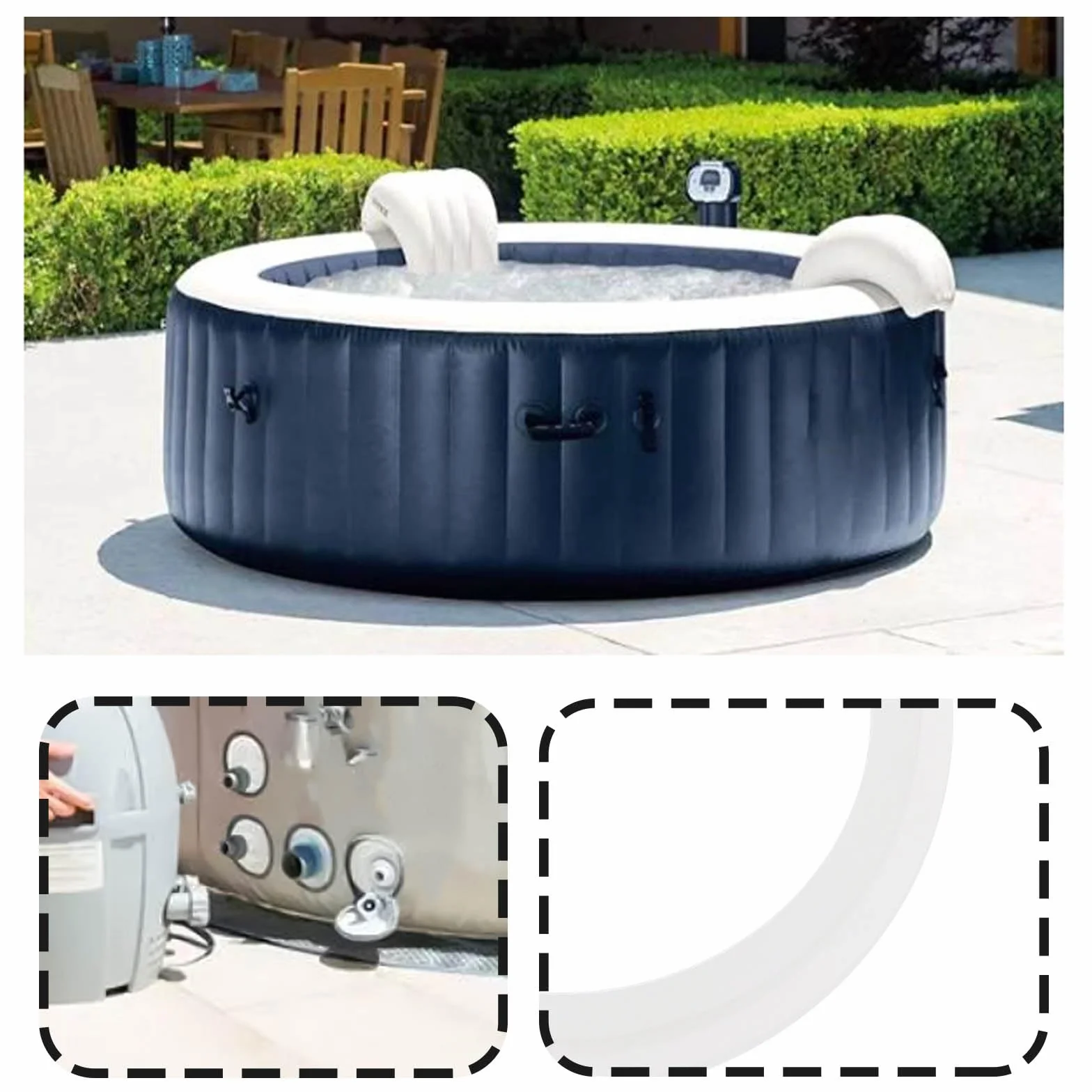 ECSiNG Joints d'étanchéité en caoutchouc compatible Lay Z Lazy Spa