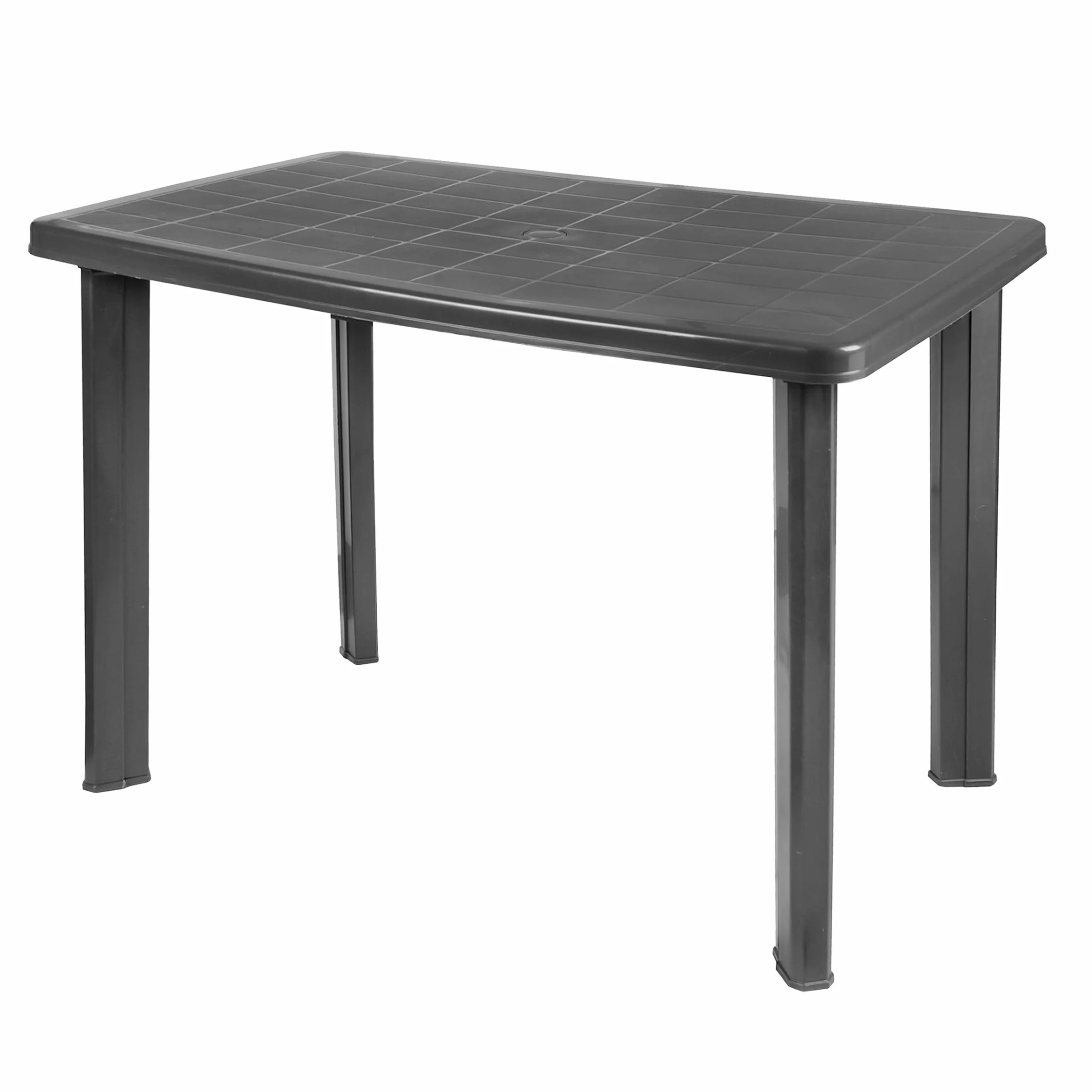 Spetebo Table de Jardin Plastique 100 x 72 cm Anthracite Camping Rectangulaire