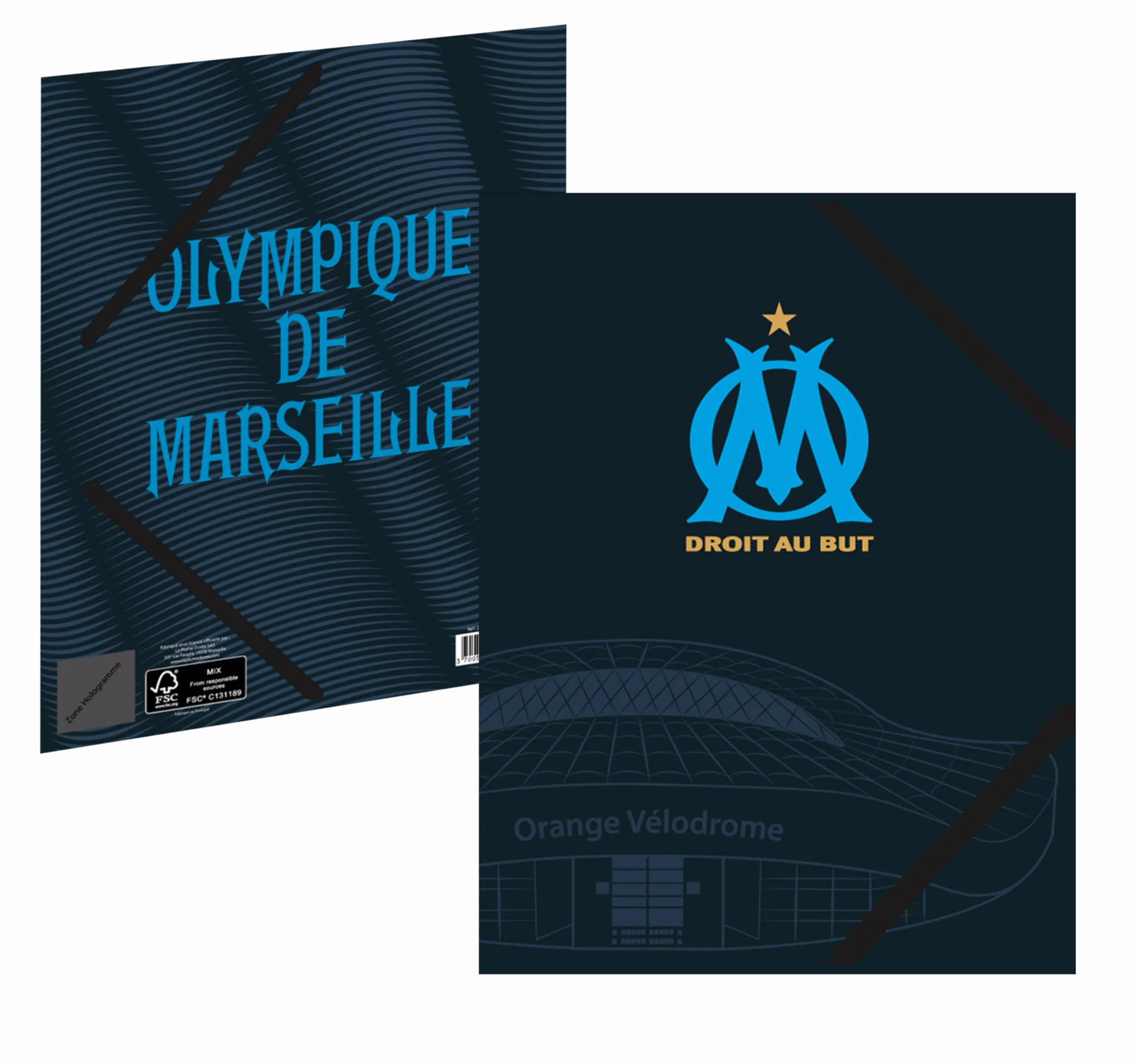 OLYMPIQUE DE MARSEILLE Chemise cartonnée Om - Collection Officielle