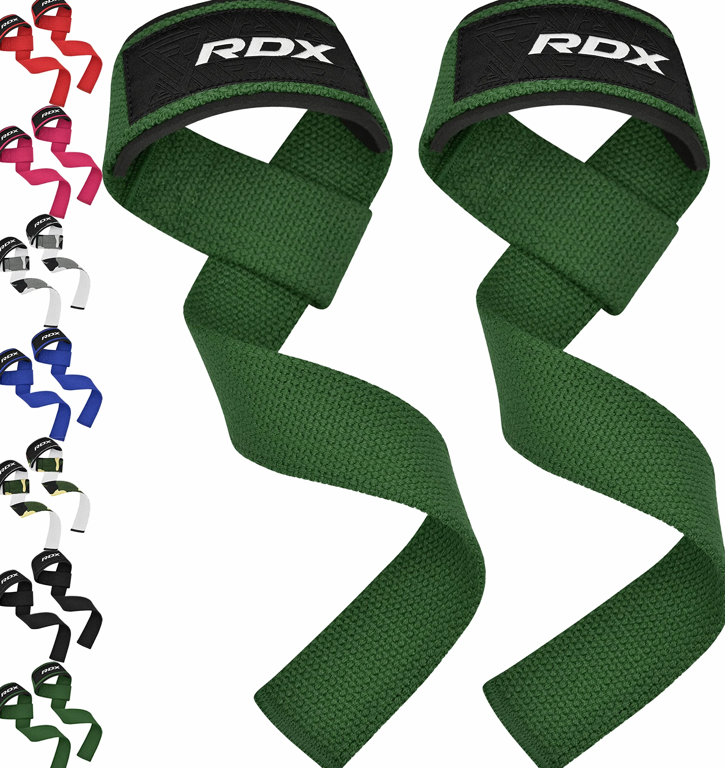 RDX Sangle Musculation Gym Support de Poignet Fitness Lifting Straps Entraînement Bodybuilding Haltérophilie Flex Gel Grips