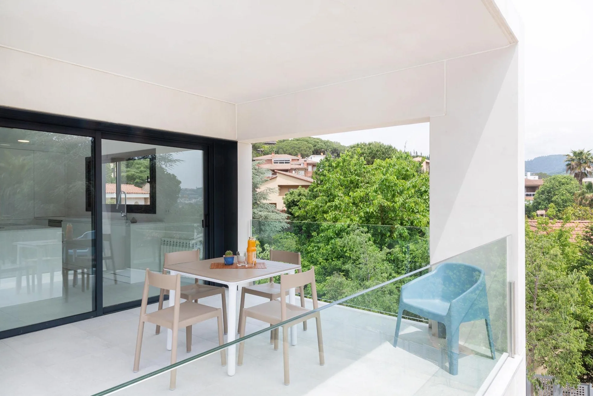 Resol Noa Table carrée Intérieure Extérieur 90x90 Jardin Terrasse Balcon Design Blanc