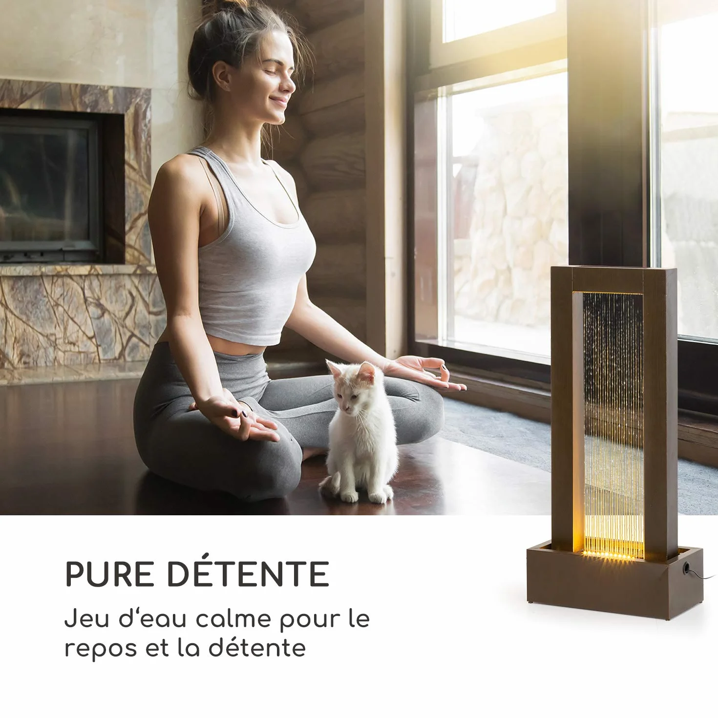 Blumfeldt Skyriver Fontaine de Jardin LoopFlow Bronze Éclairage d'Ambiance