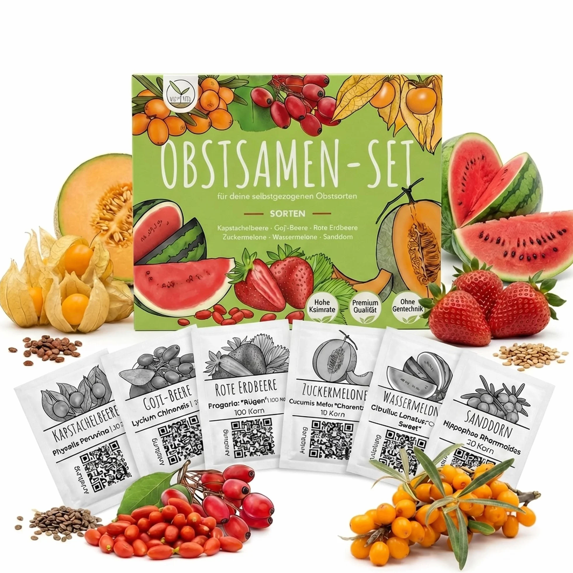 Kit de graines de fruits exotiques 6 variétés pour verger jardin balcon