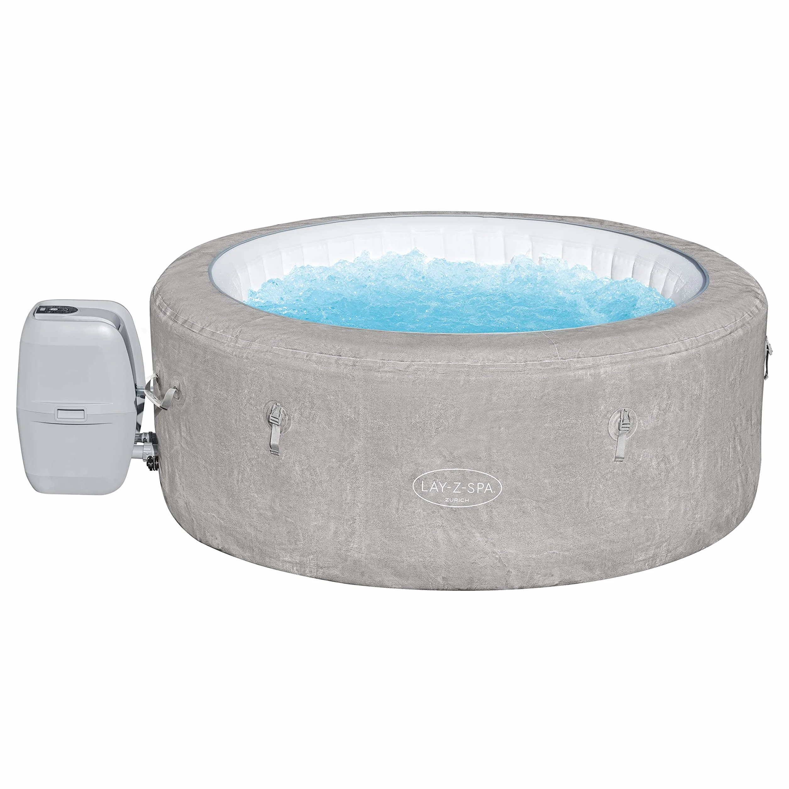Lay-Z-Spa Zurich EnergySense™ Spa Gonflable 2-4 Personnes 180 x 66 cm 120 Airjet™ Filtration Cartouche