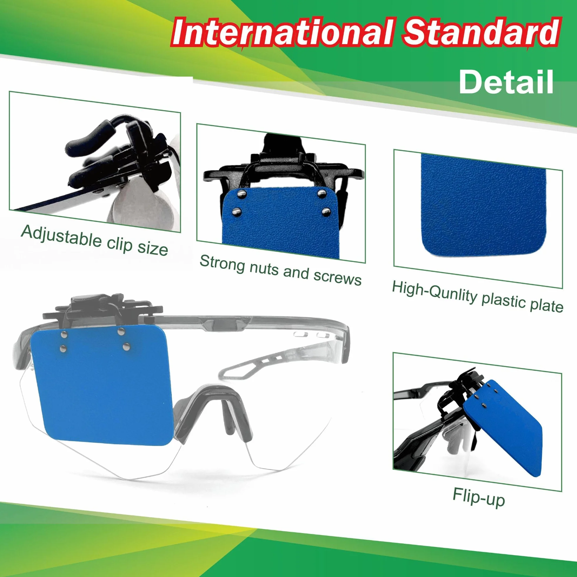 XII WY Lot de 2 Paires de Lunettes de tir Standard internationales Patch pour Lunettes de Vue Aide à la Cible