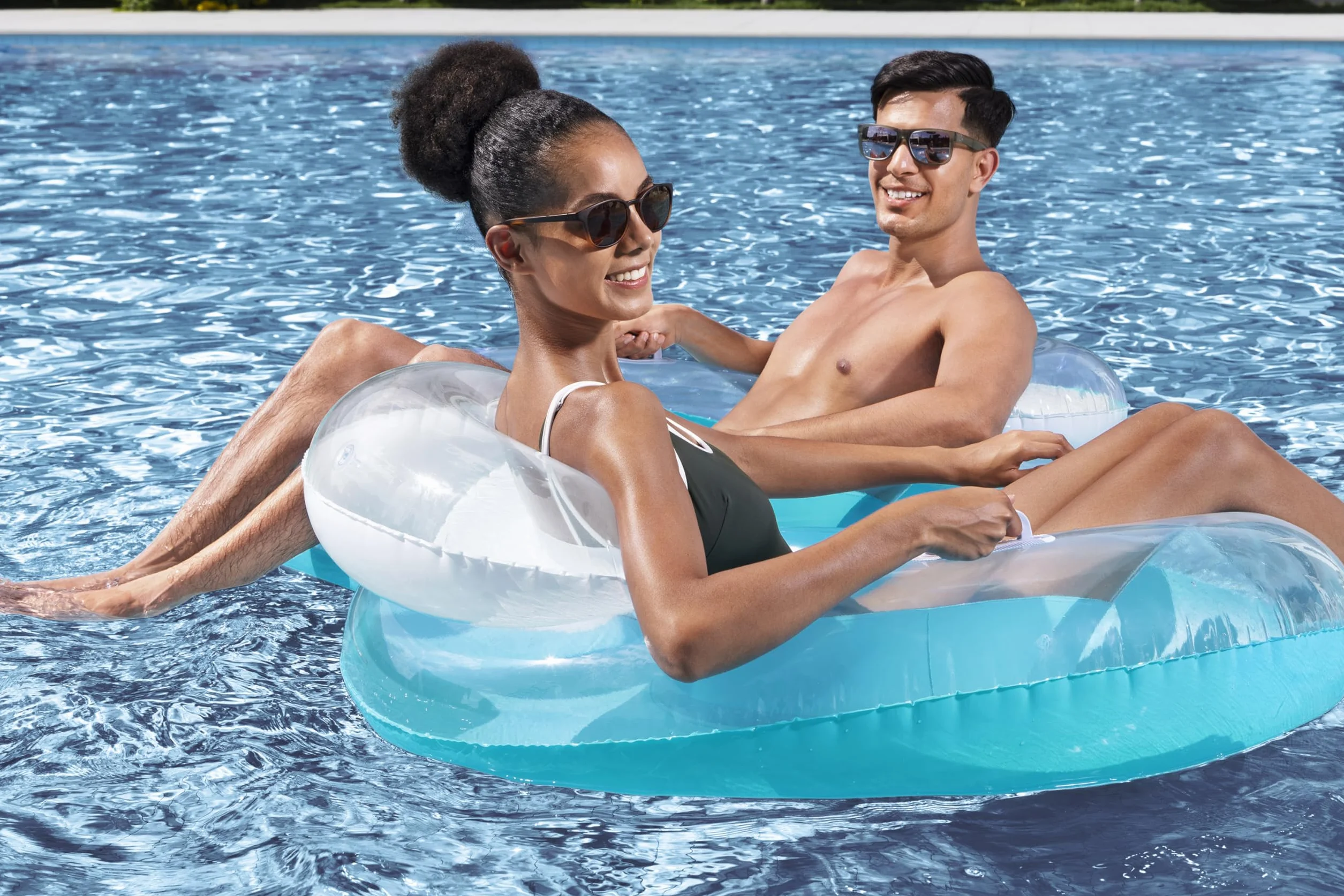 Bestway Bouée de Natation Double Cool Comfort Deluxe de 1,88 m x 1,17 m
