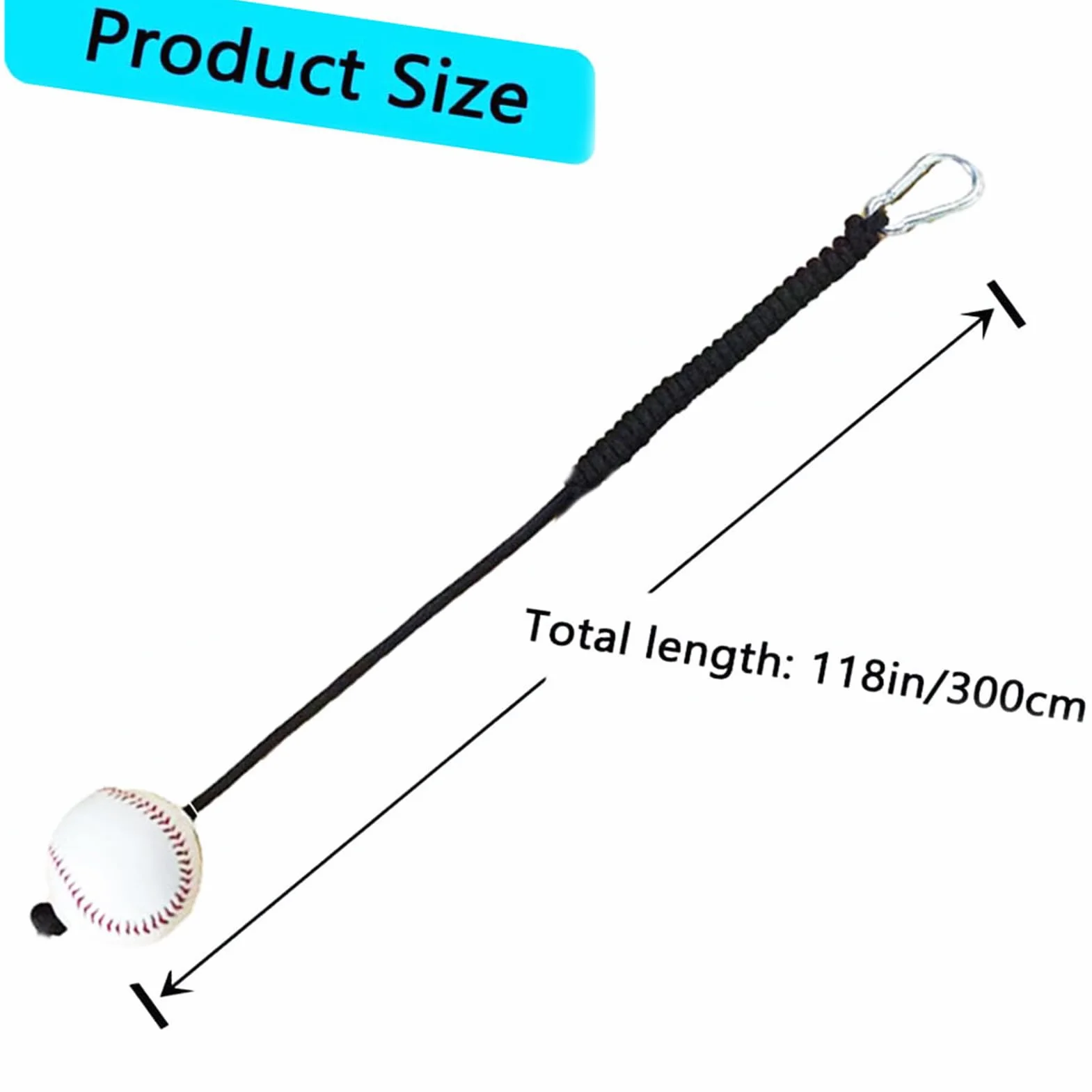Entraîneur De Frappeur De Baseball - 300 Cm, R Softball Corde | Suspension, Équipement De Pratique Au Bâton | Améliorer La Précision De La Vitesse De Force pour Les Hommes Débutants Professionn