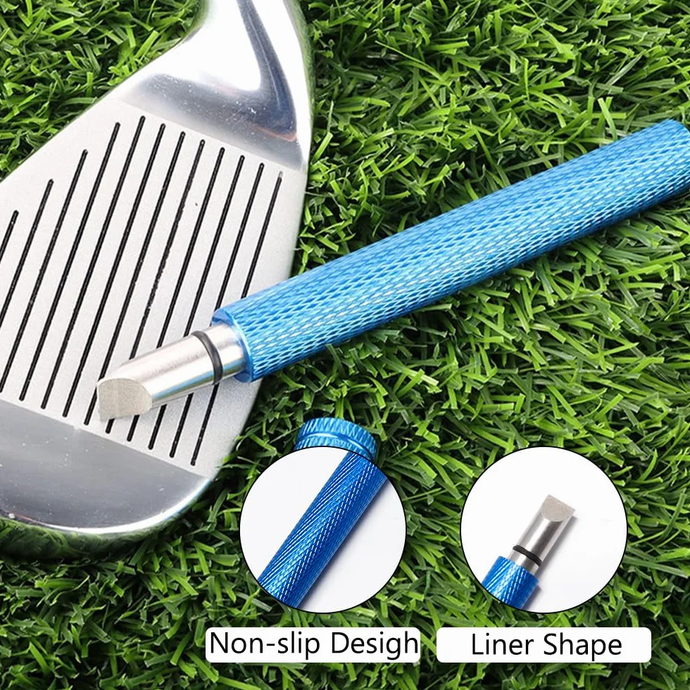 Brosses de Golf 3 Pièces Nettoyage Club Rétractable Affûteur Rainures Confortable