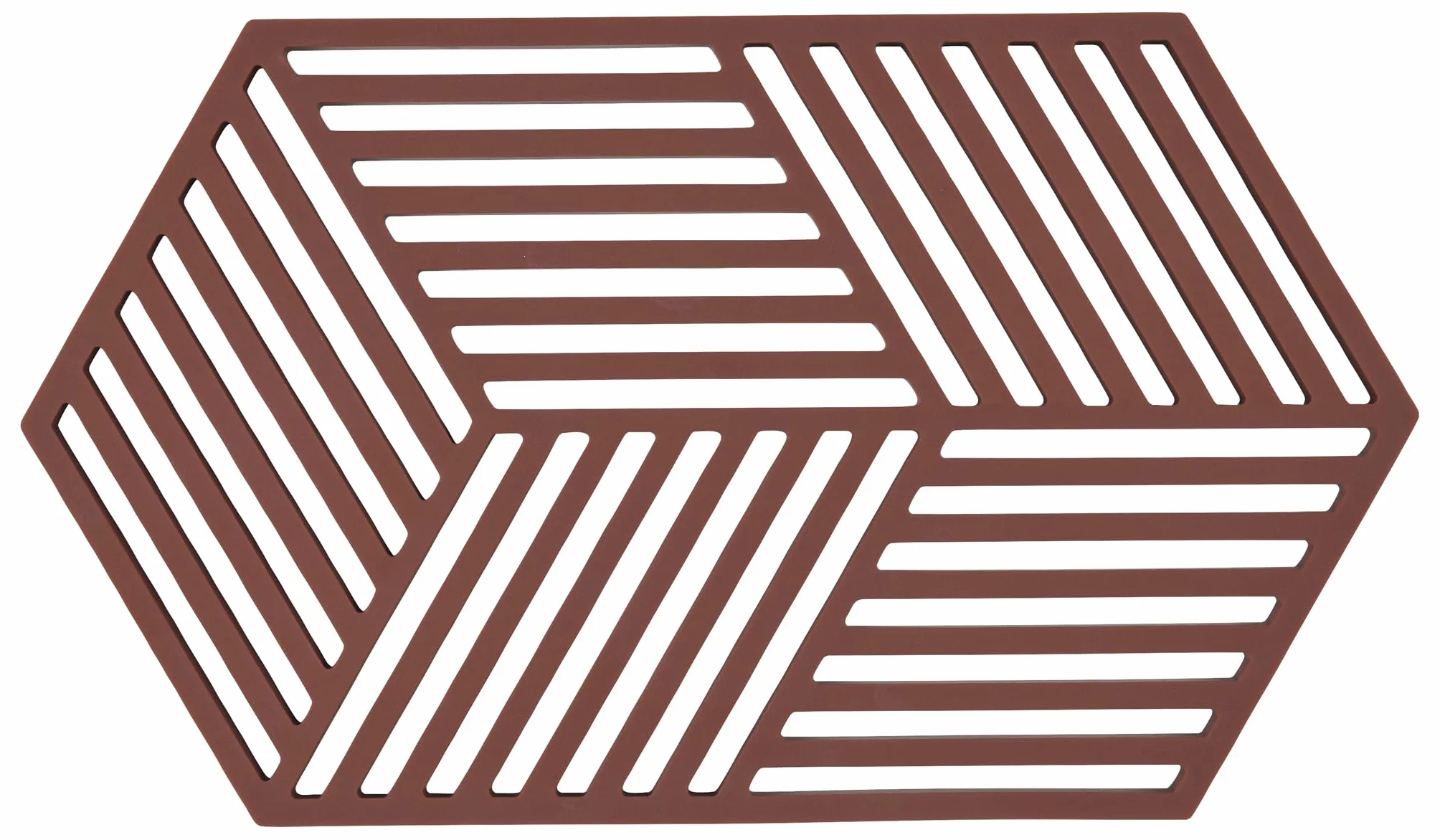 Zone Denmark Hexagon Dessous-de-Plat 24 x 14 x 0,9 cm Bourgogne