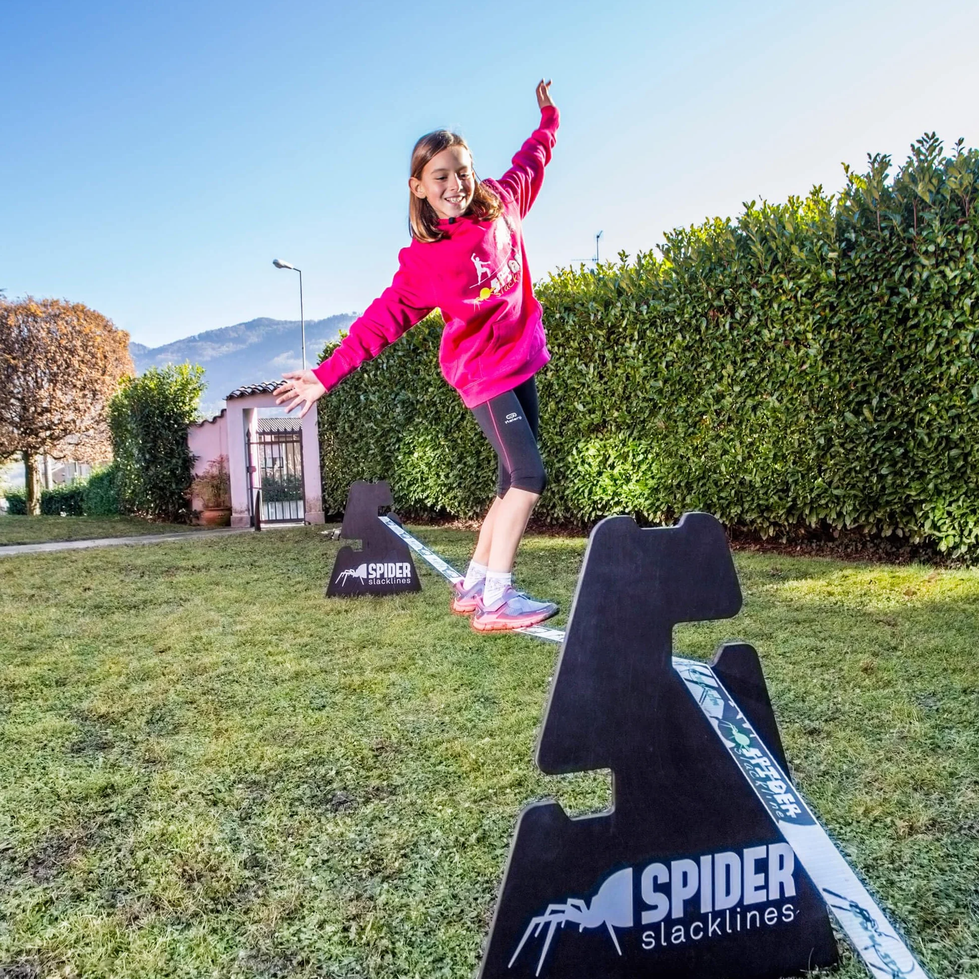 Support 3 Hauteurs Slackline 30 ou 50 ou 70 cm - Support en Bois - Accessoires Slackline en Bois, Ancrage Mural ou au Sol, Intérieur ou Extérieur - Fabriqué en Italie