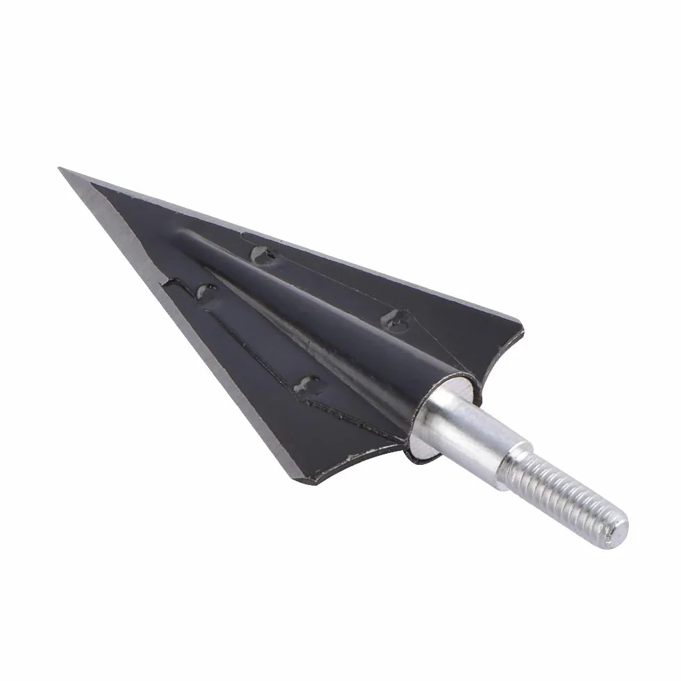 SHARROW 6 pièces Pointe de Flèche de Chasse 125 Grains Broadheads Tête de Flèche de Tir à l'arc 2 Lames Fixes Chasse Points pour Flèches de Carbone Flèches d'arbalète