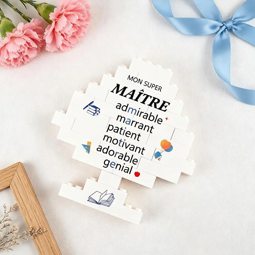 Plaque Décorative en Forme de Puzzle pour Maître d'École, Cadeau Original Fin d'Année
