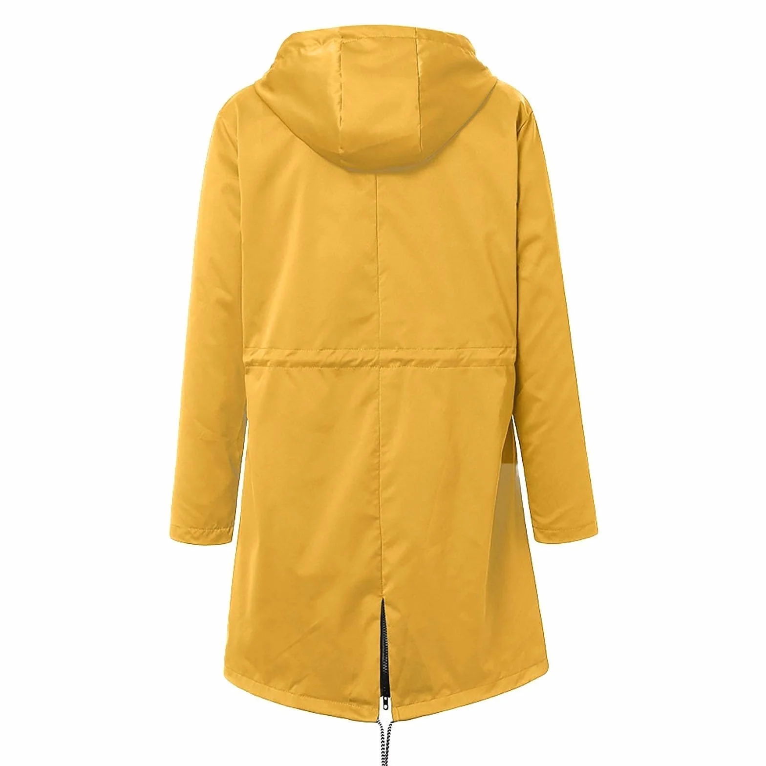 MOKBAY Veste Imperméable Femme Mi-Longue Manteau de Pluie Capuche Poches