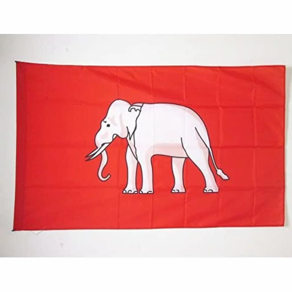 AZ FLAG - Drapeau Royaume du Siam 1350-1939 - 90x60 cm - Drapeau De La Thaïlande 100% Polyester Avec Fourreau et Cordelette - Pavillon 50 g