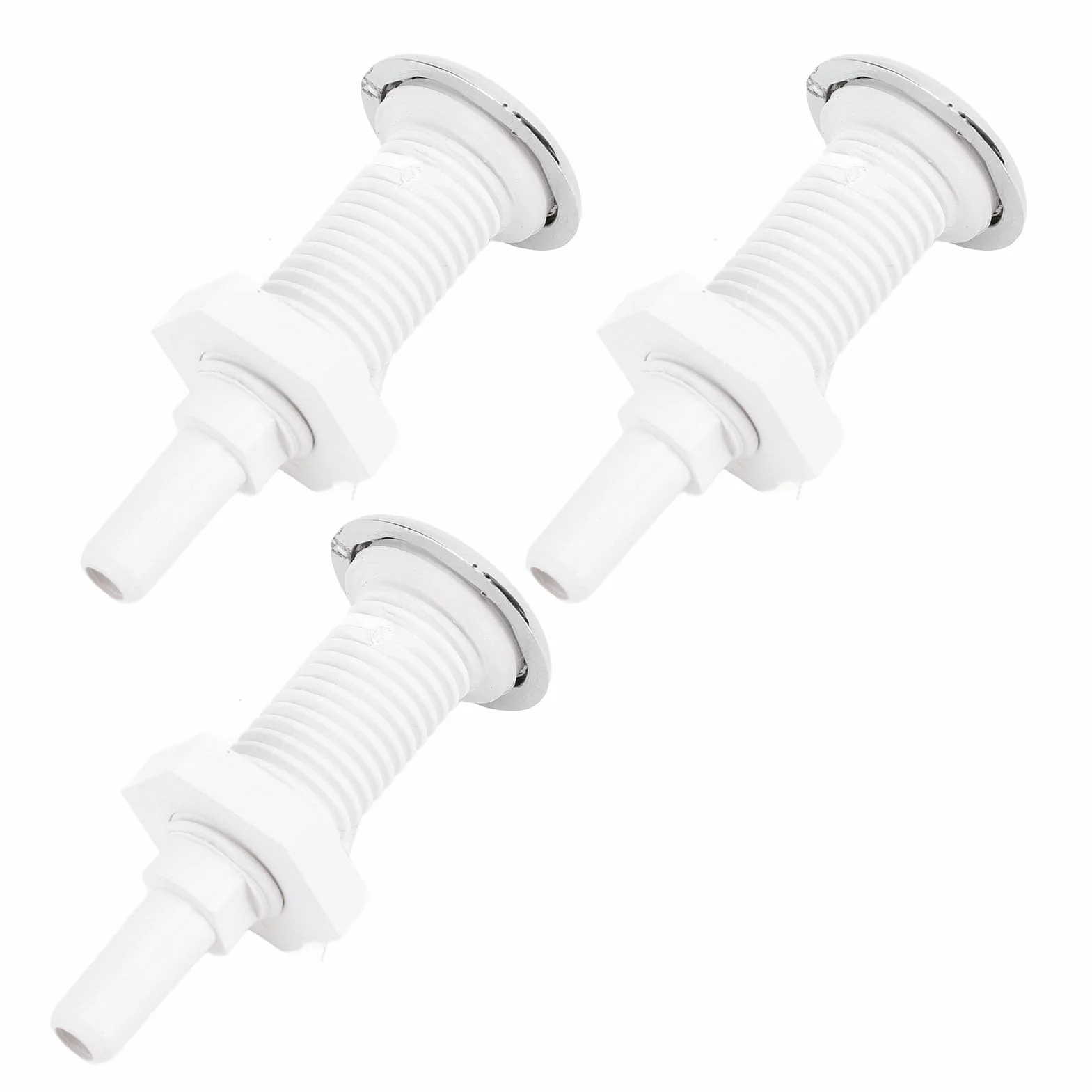 Lot de 3 Buses d'air pour Baignoire en PVC 30 mm - Buse de Jet à Bulles Droite de Rechange
