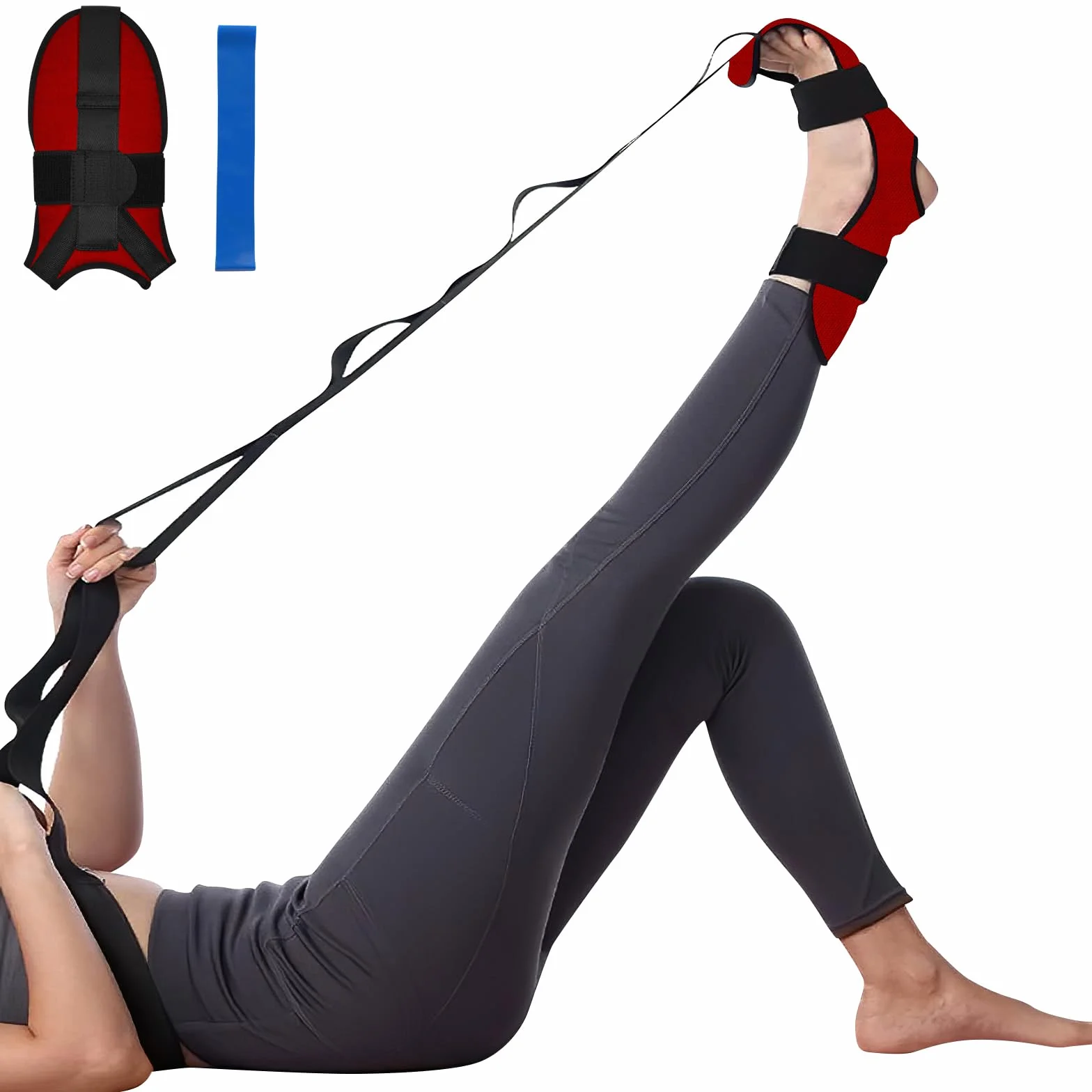 flintronic Sangle de Yoga, Étireur de Fascia de Yoga, Sangle d'exercice, Jambes Ceinture D'étirement des Ligaments, Sangle de Yoga Elastique pour Yoga, Fitness, Pilates