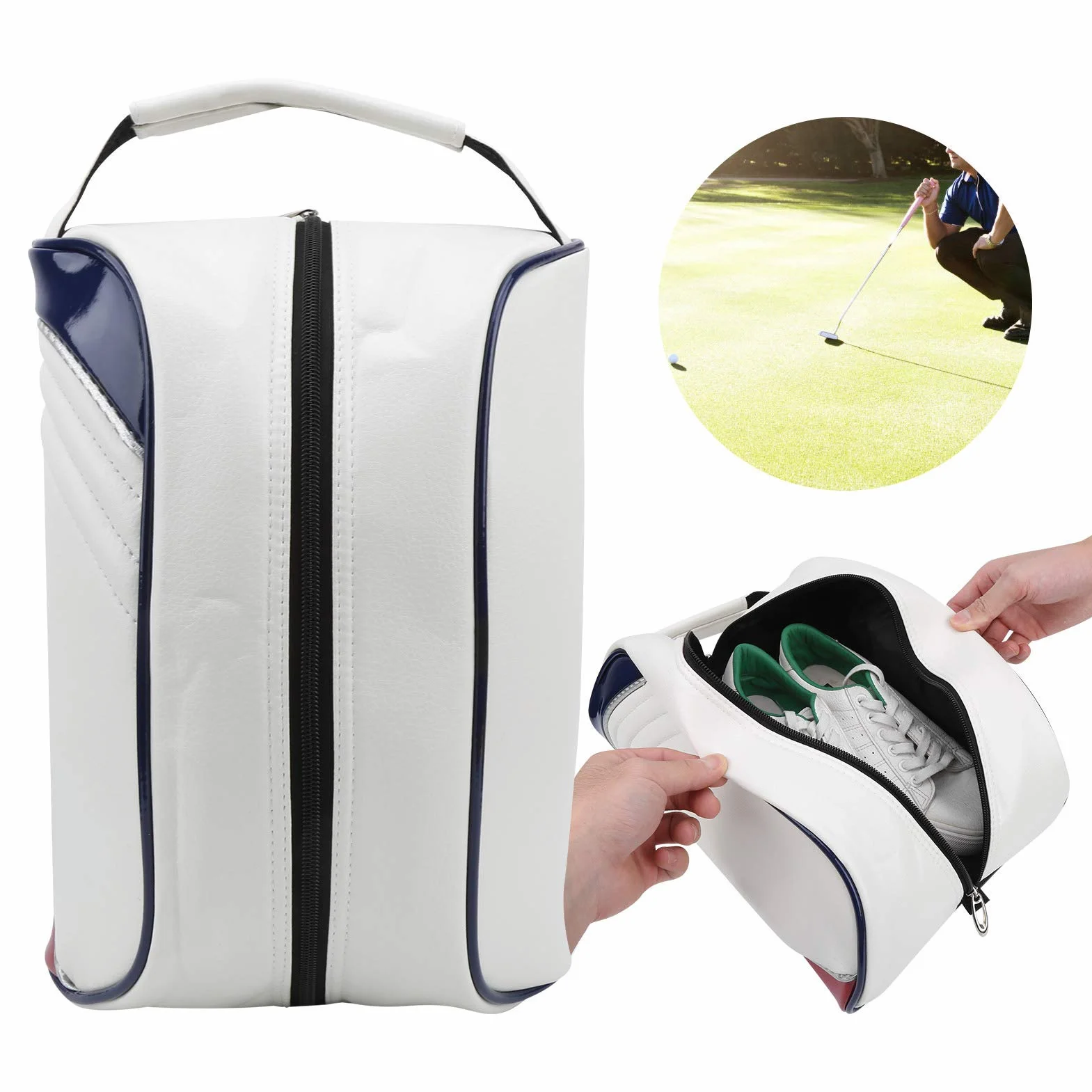 Sac de Transport de Chaussures de Golf en Cuir PU VGEBY
