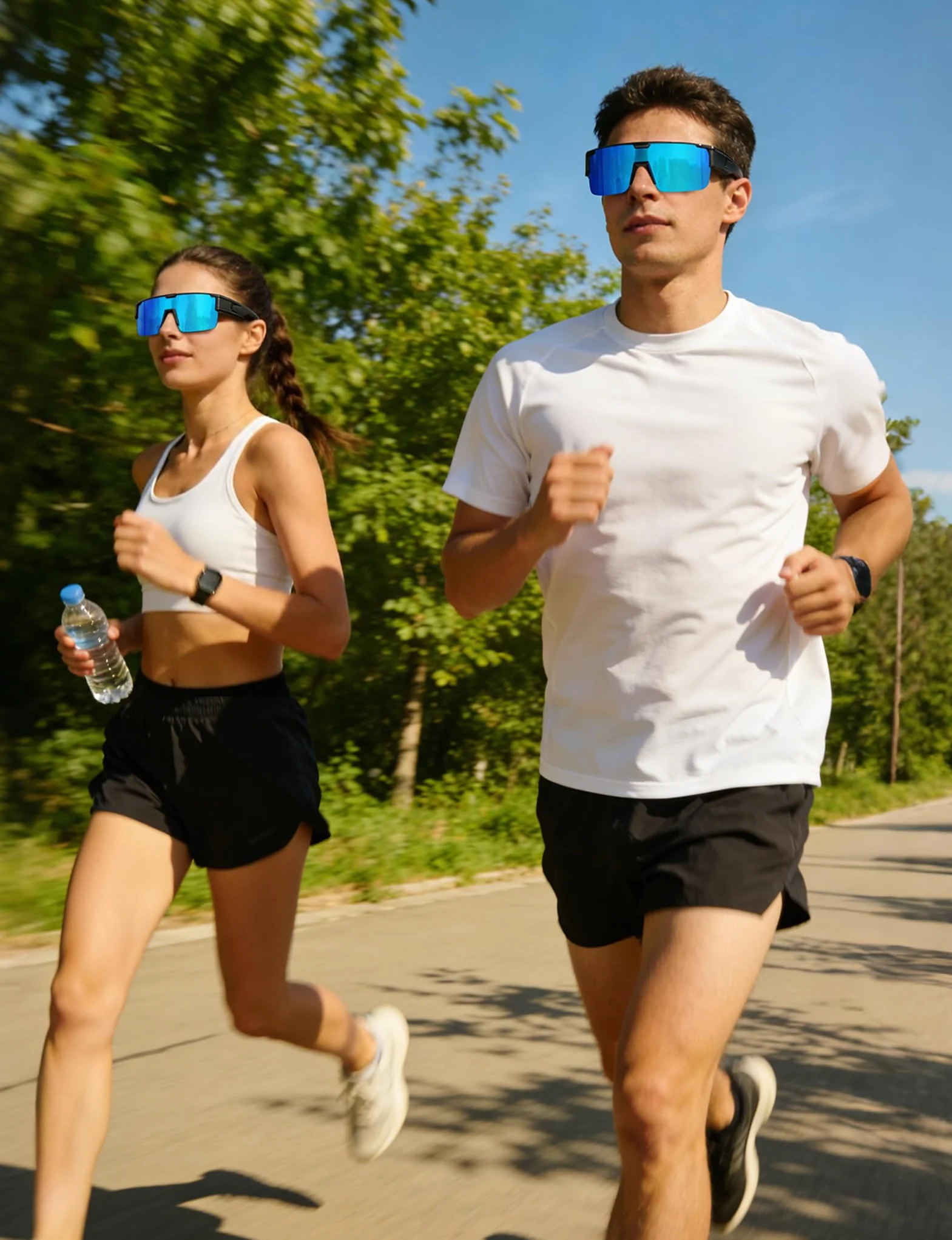 MELLIEX Surlunettes de Soleil, Lunette Velo Homme Lunettes de Soleil Femme Polarisées Protection UV400 Super léger TR90 Cadre pour Conduite Cyclisme Sport et Loisirs