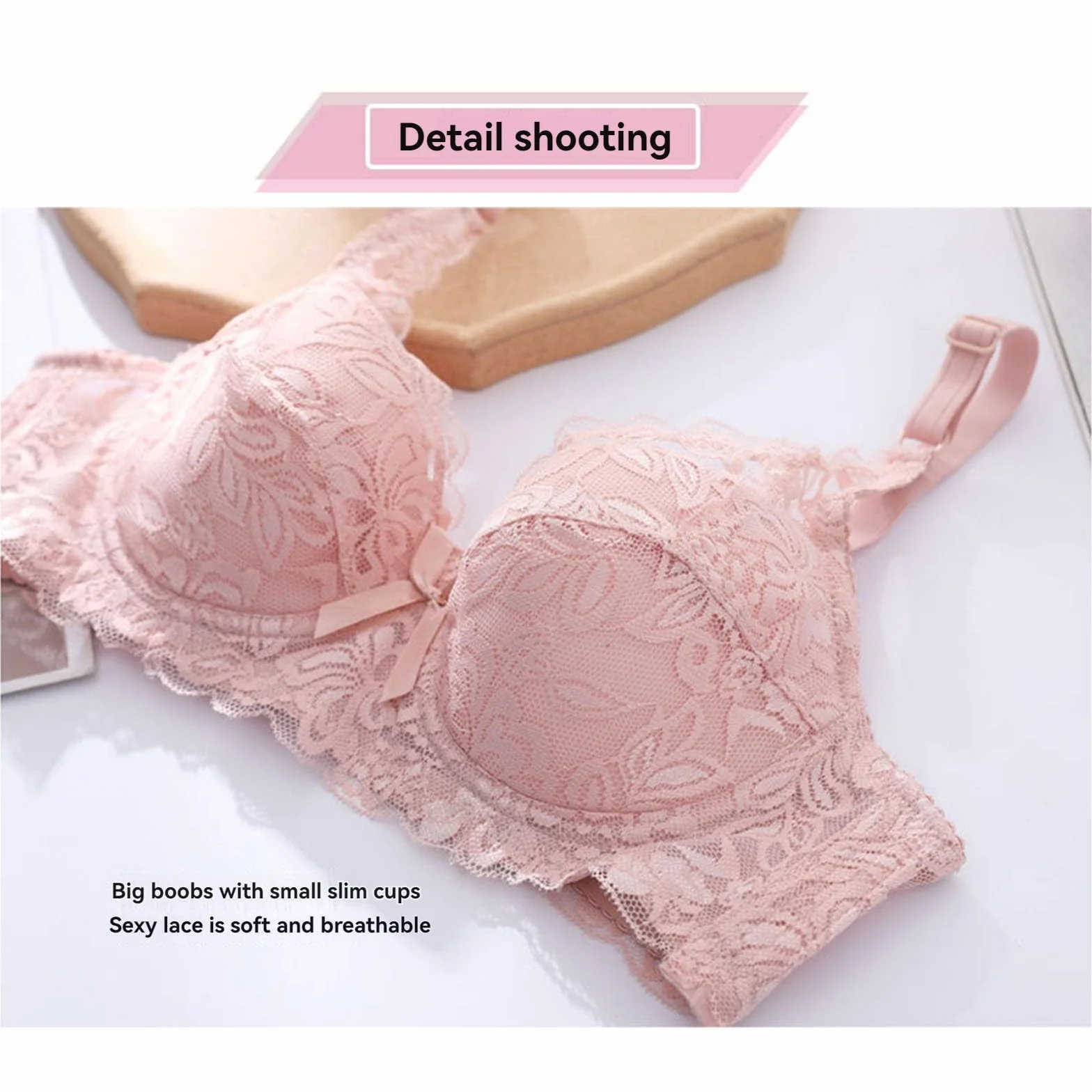Soutien-Gorge 3 pièces pour Femme, Grande Taille, Dentelle Bustier Harnais