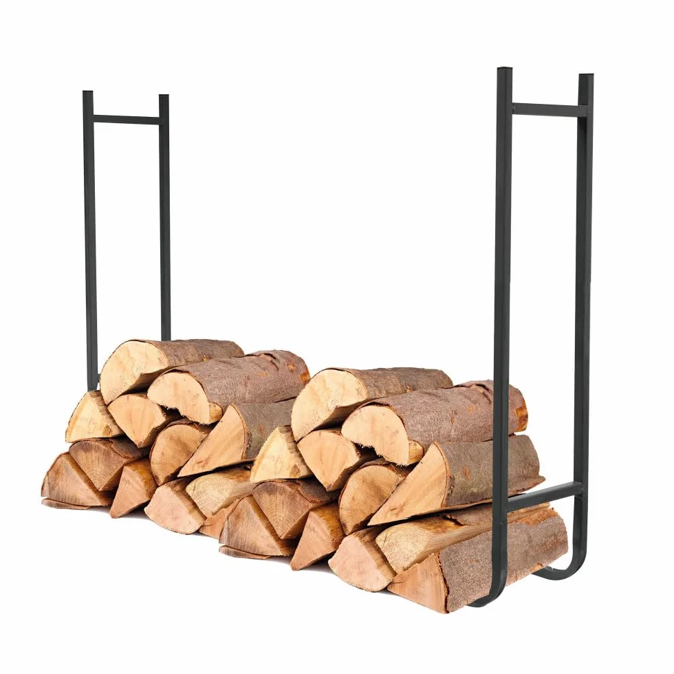 Oxeo Range bûches Extensible - Range Bois de Chauffage Exterieur - Acier - Revêtement époxy