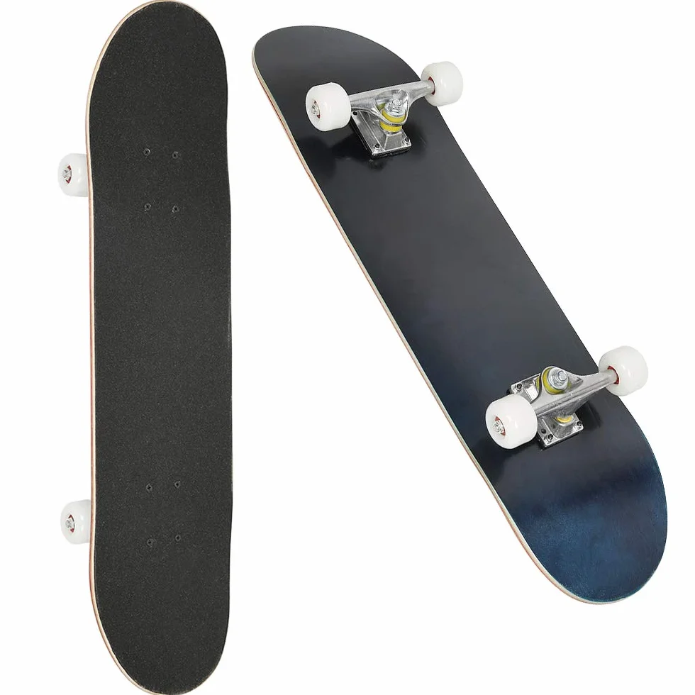 sarah Planche à roulettes, Skateboard pour Les Jeunes, Adultes, Débutant et Professionnels, Complète Skateboard (Noir Uniquement)