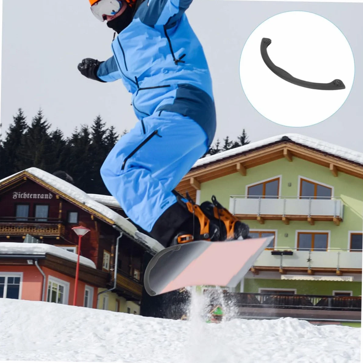 Healifty Protections de Snowboard en Caoutchouc Antichoc 2 Pièces Bandes Pare-Chocs pour Nose et Tail Adhésives et Légères Accessoire Protège-Skateboard Usage Sportif et Plein Air