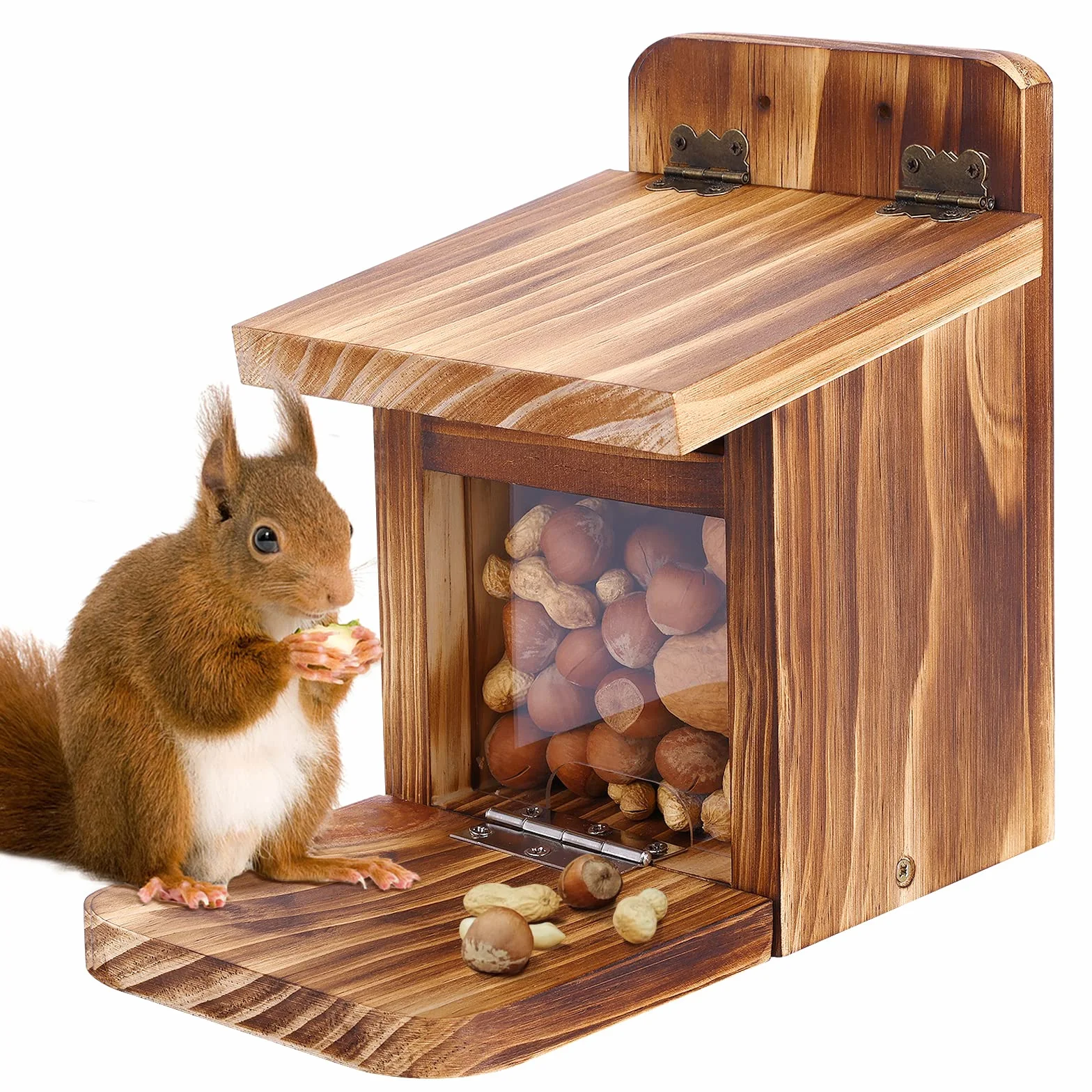 MIXXIDEA Mangeoire en bois pour écureuils 1,5 cm pour jardin