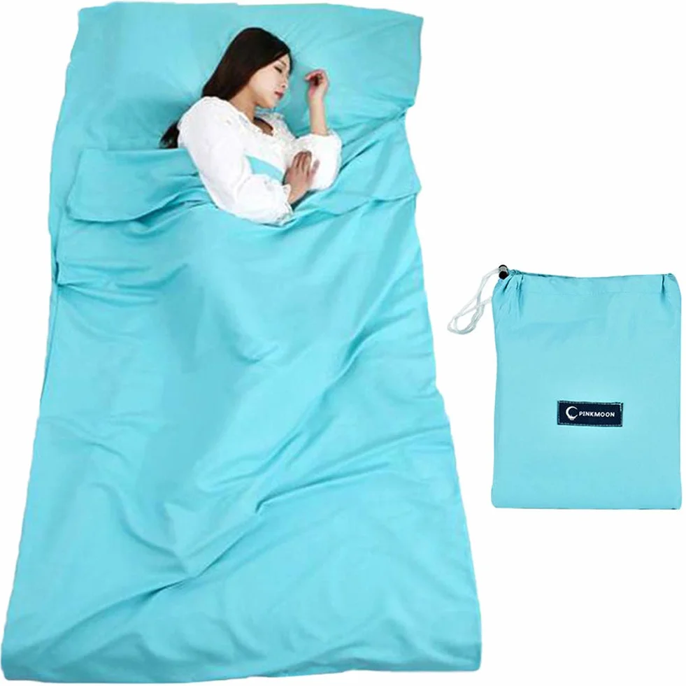 Queta Sac de Couchage Sac de Couchage de Drap Sac de Couchage Rectangulaire Ultraléger pour Voyage
