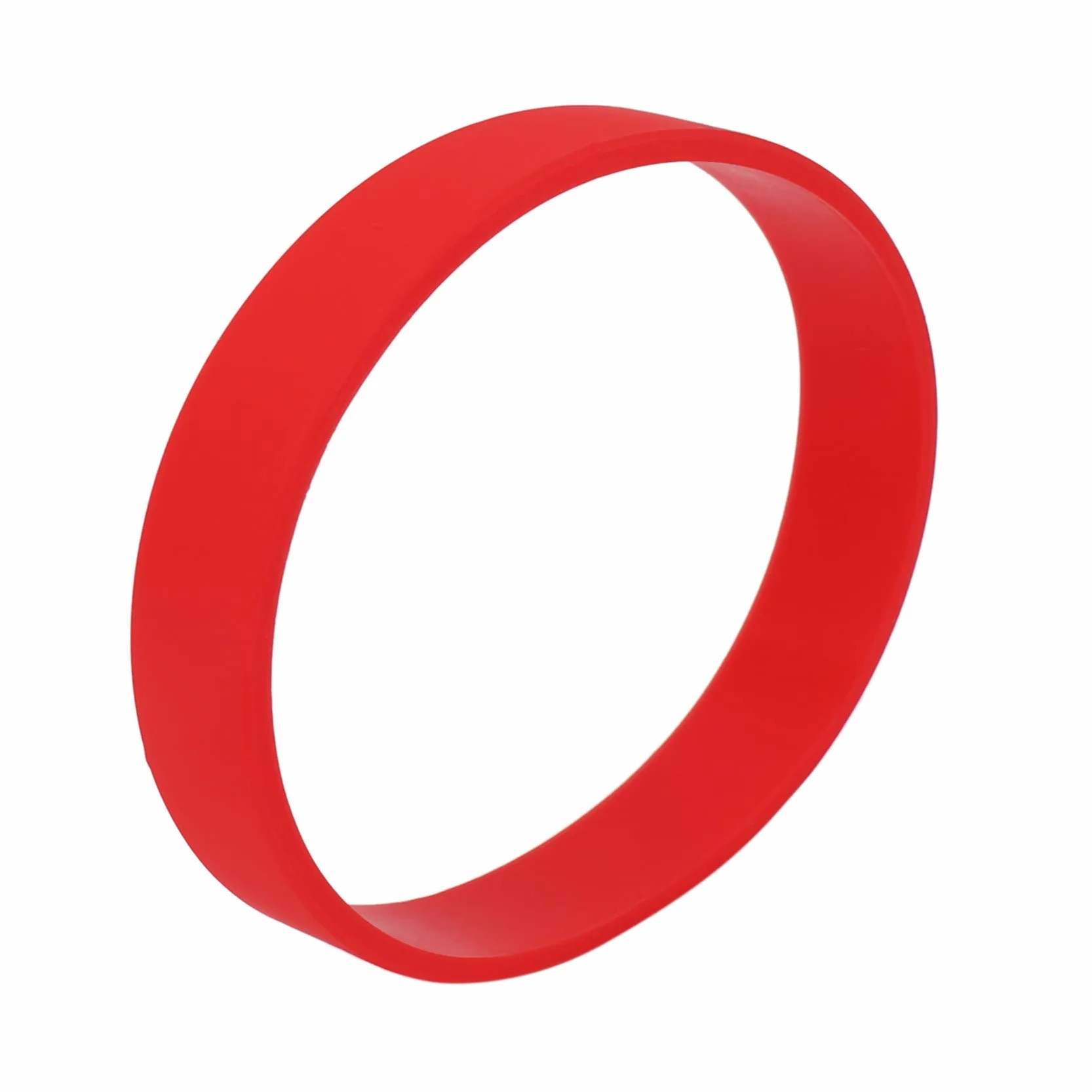 Bracelet élastique en caoutchouc de silicone rouge, 7 9 inch, Caoutchouc de silicone