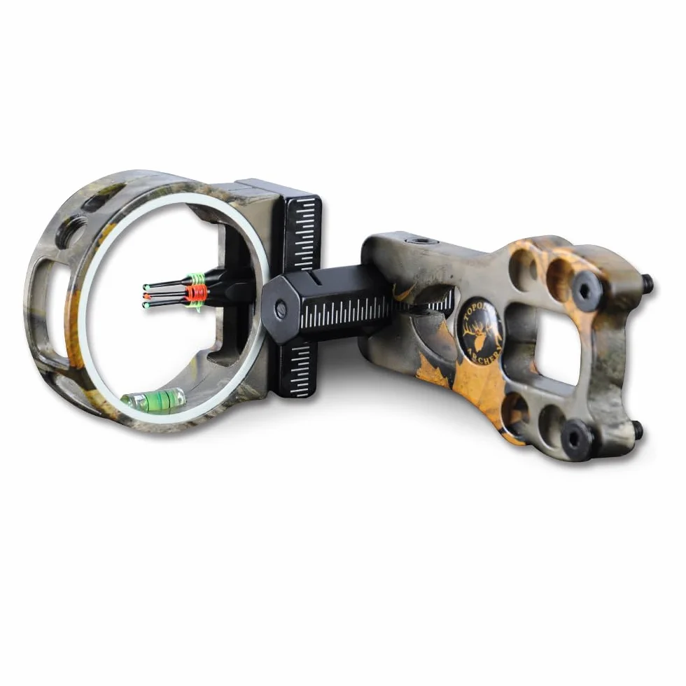 Viseur pour Arc à poulies 3 Broches, pour gauchers/droitiers, Fibre Optique 0,029", réglage micrométrique. Viseur de Chasse, Accessoires de tir à l'arc