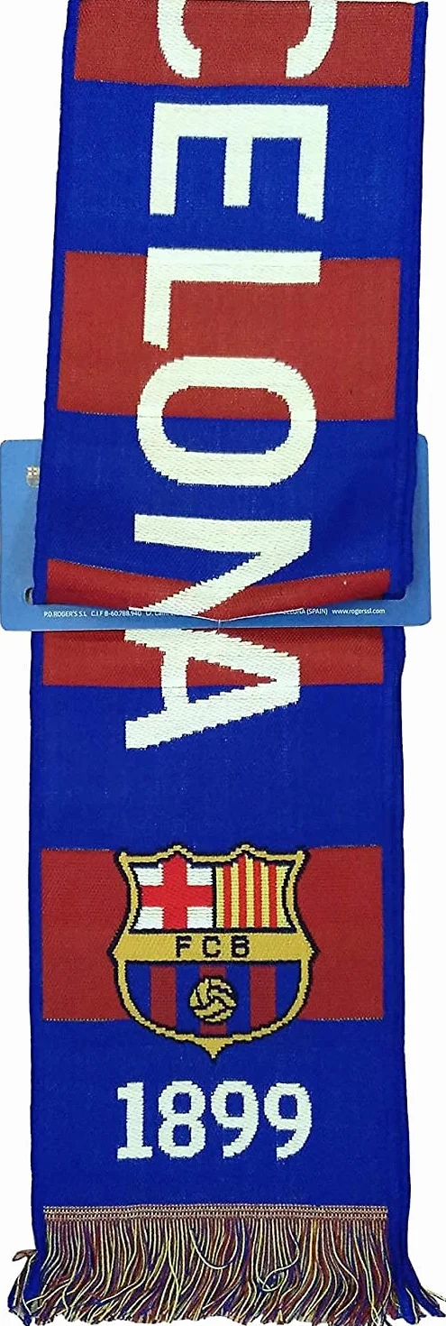 Écharpe officielle sous licence FC Barcelone, mécanisme de tissage n° 29 5004 BUT29, bleu et rouge, 140