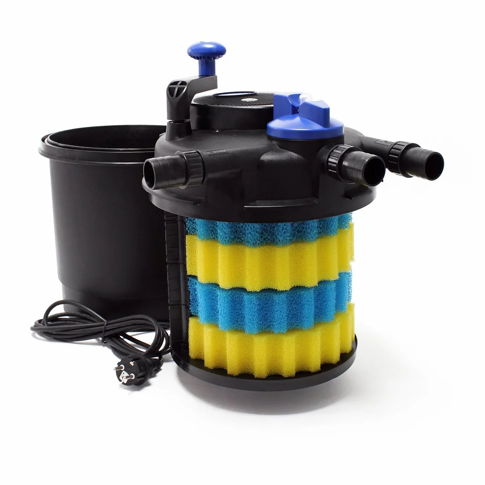 SunSun CPF-5000 Kit complet filtre de bassin pression 9000L 11W UV NEO8000 SuperEco pompe 8000l/h 70W 10m tuyau 38mm
